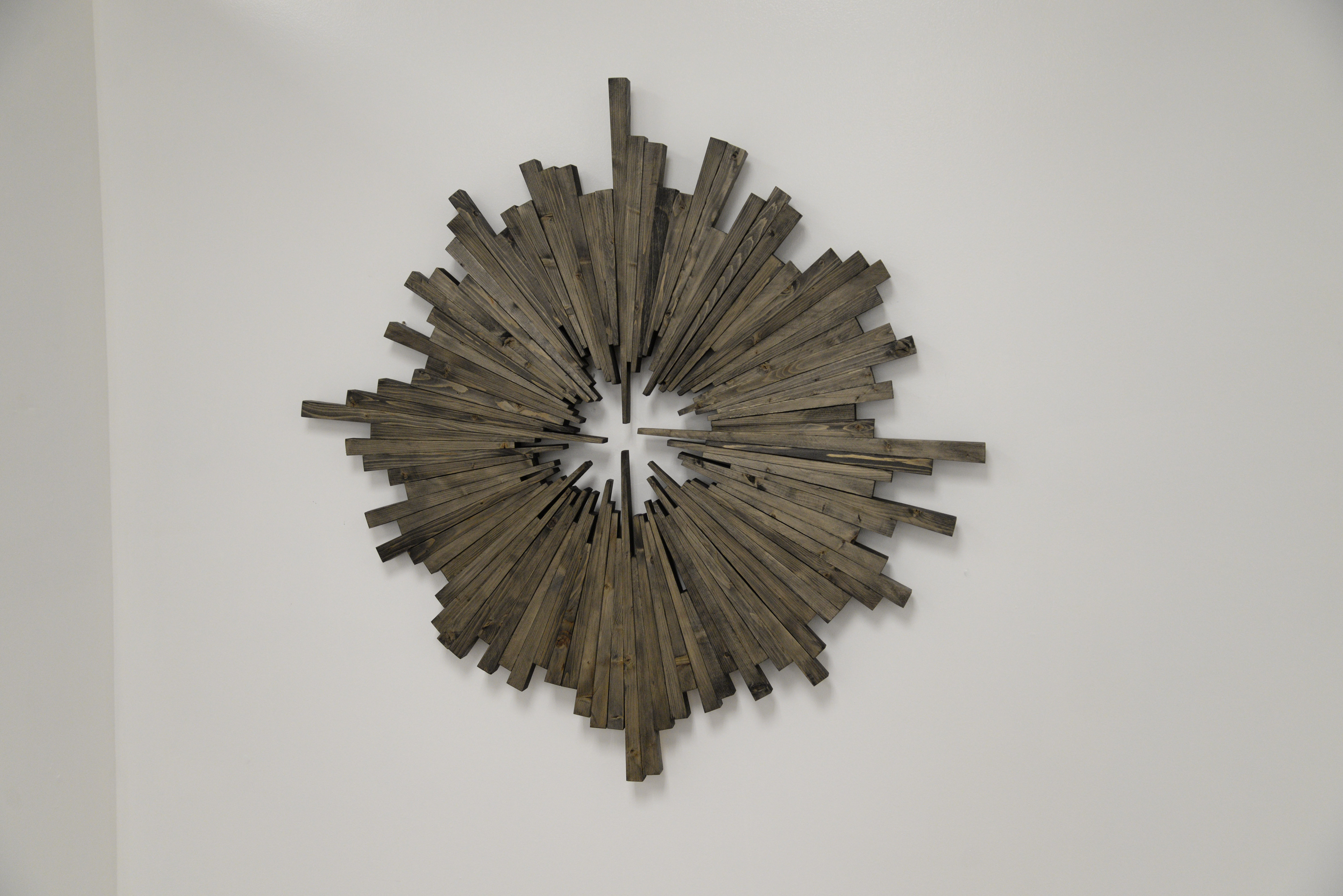 "Thump" Woodstained wall hanging piece © Anna Mishler 2022