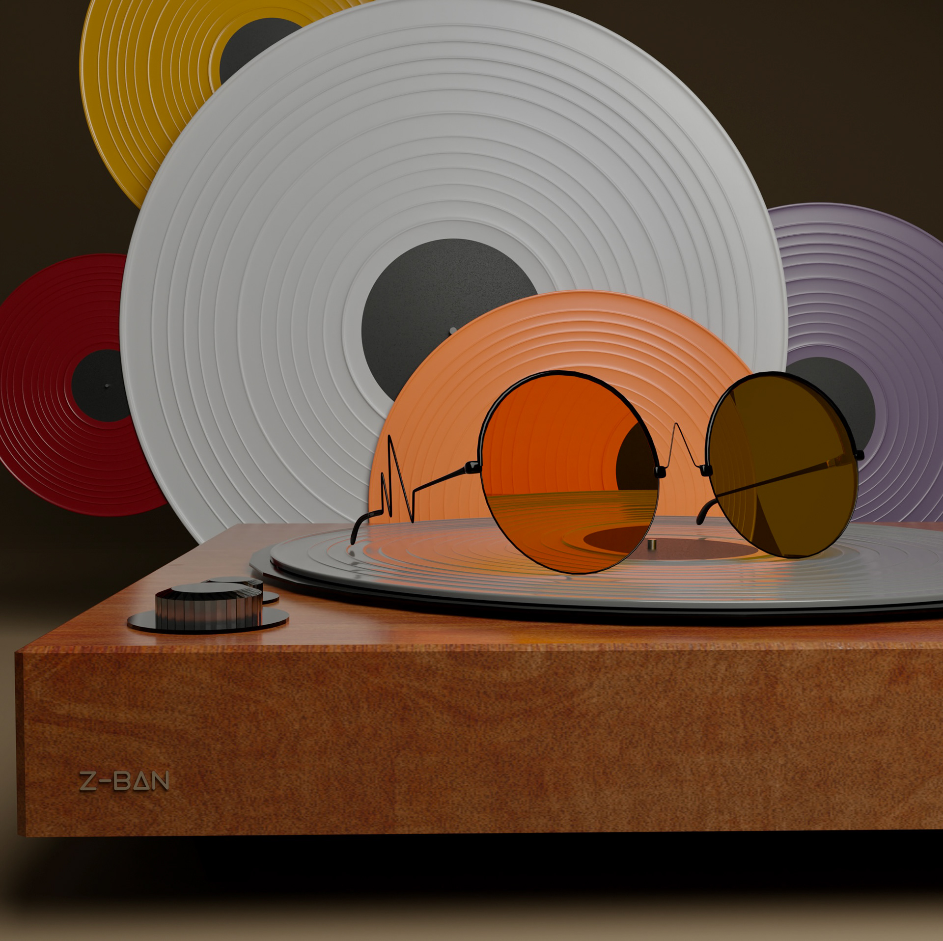 "Z-Ban" Blender Modeled Glasses © Anna Mishler 2023