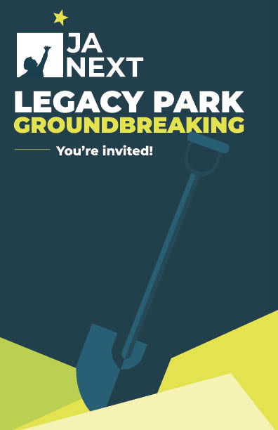 "Legacy Park Ground Breaking Invitation" Advertising / Promotional Design Junior Achievement of Northern Indiana © Anna Mishler 2024