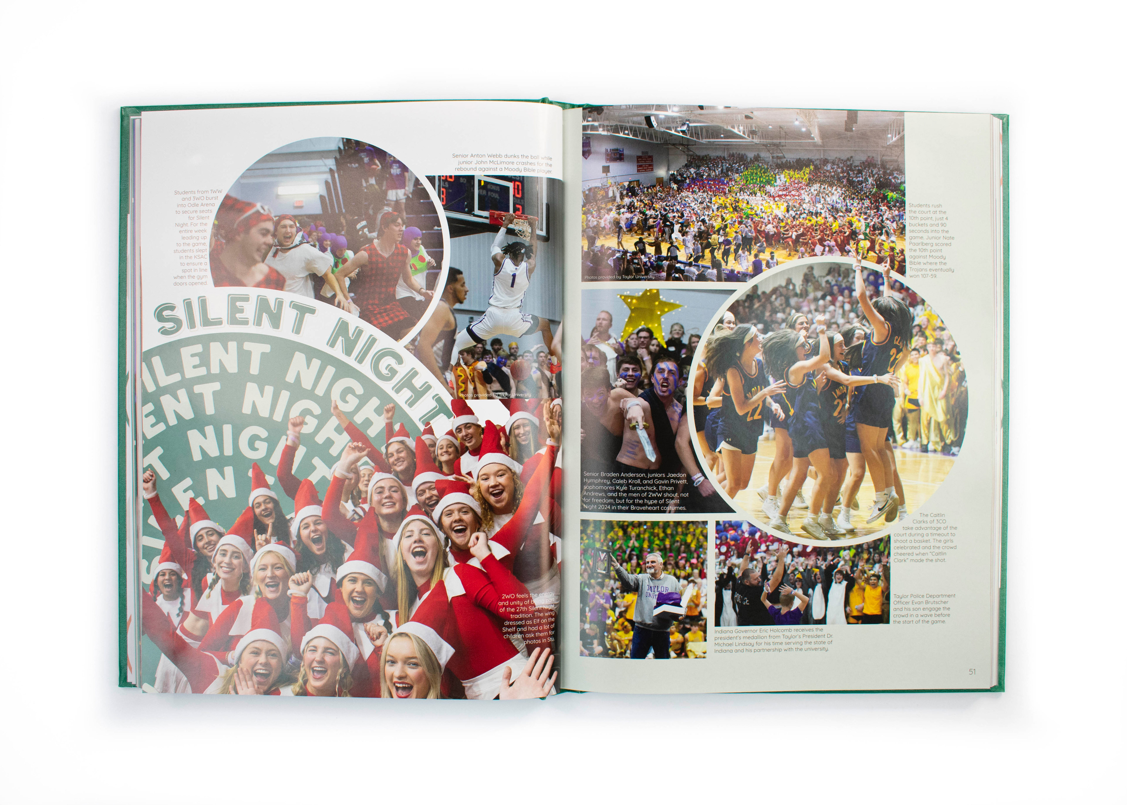 "Silent Night"  Editorial Design / Layout  The Ilium Yearbook   © Anna Mishler 2025