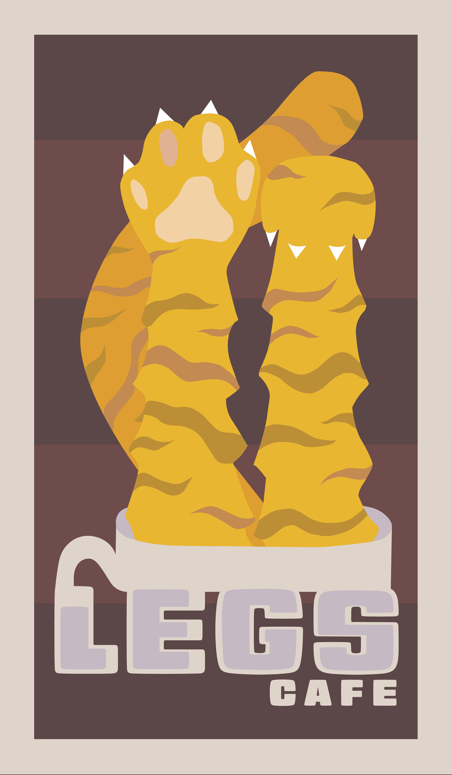 "Legs Cafe" Poster/ Logo Design © Anna Mishler 2021