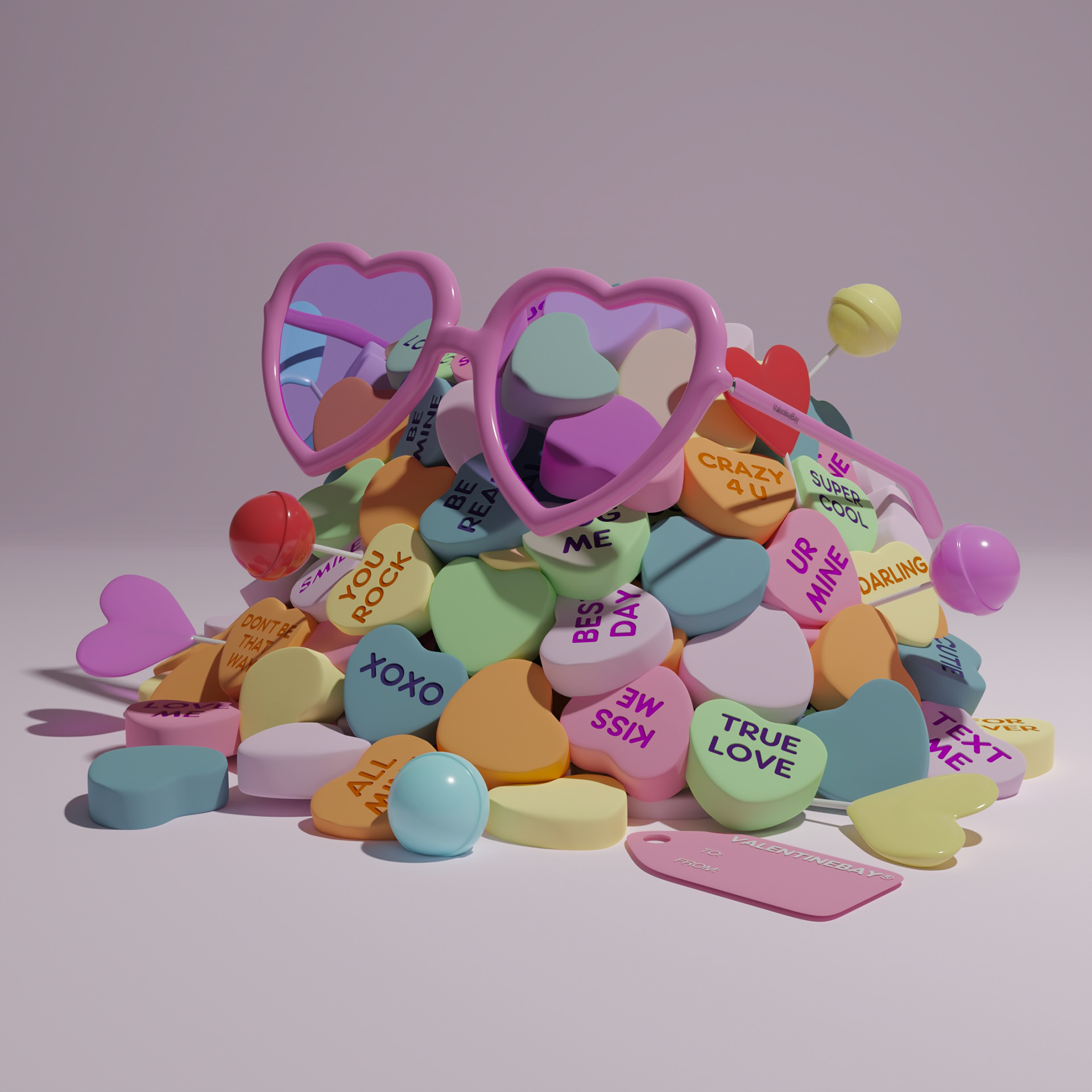 " ValentineBay" Blender Modeled Glasses © Anna Mishler 2023