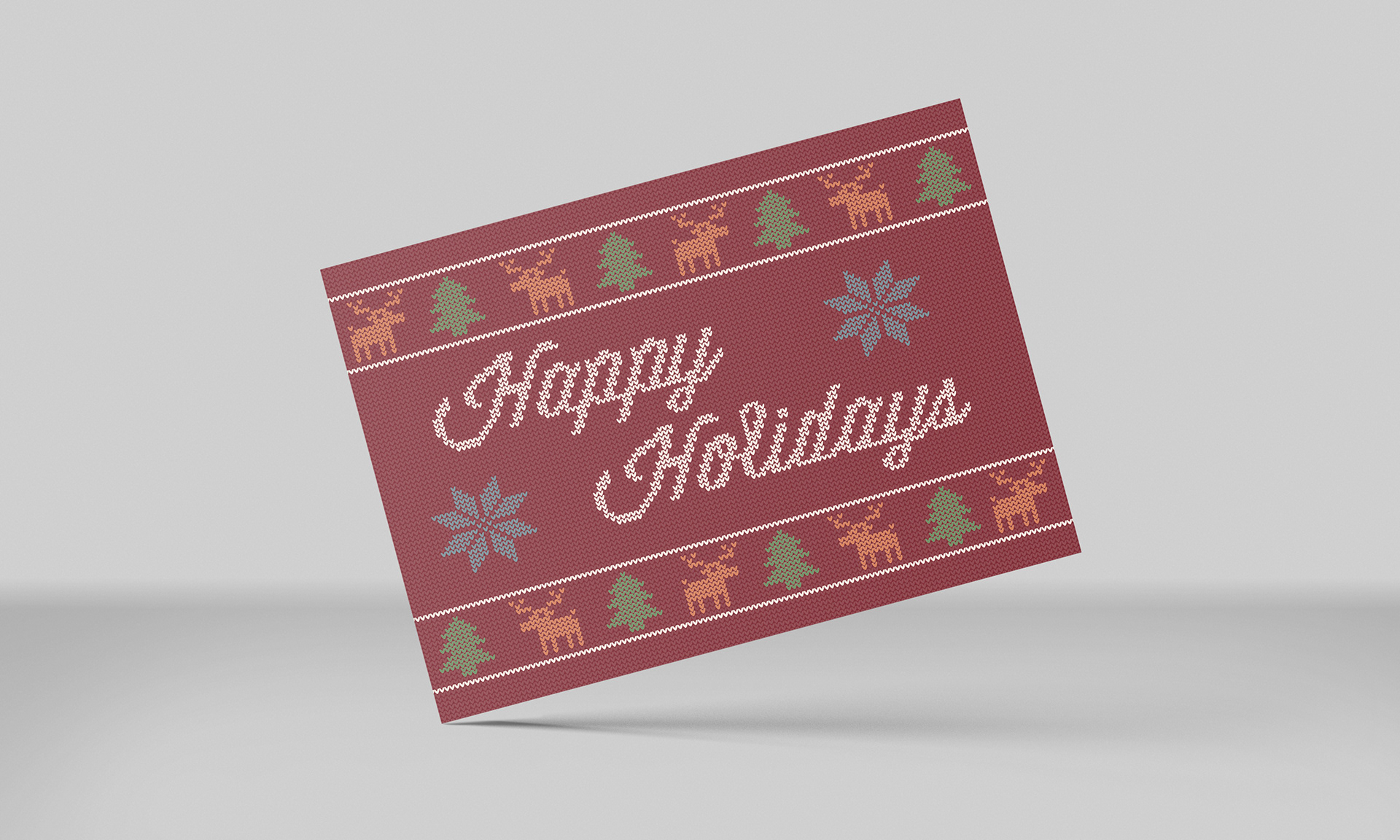 Happy Holidays Sweater Postcard