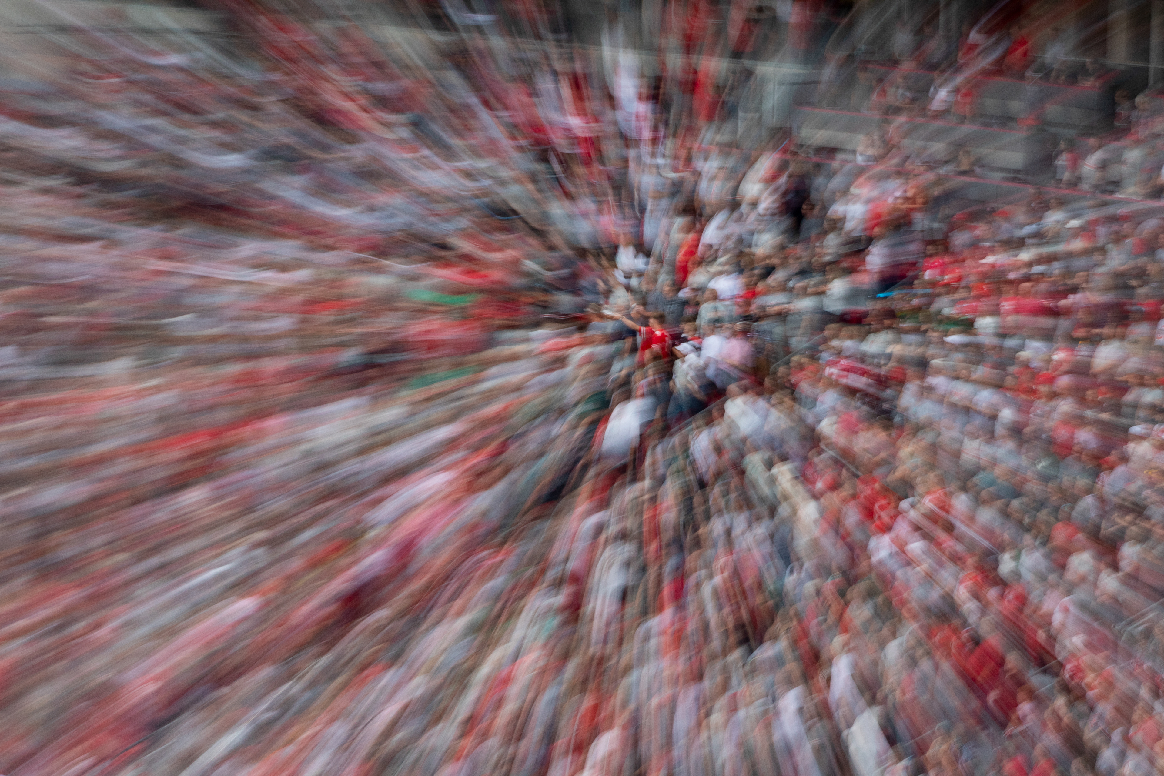 Ohio State University and Ohio University fans gather in Ohio Stadium for the schools' first football game matchup since 2009, Sept. 13, 2025.