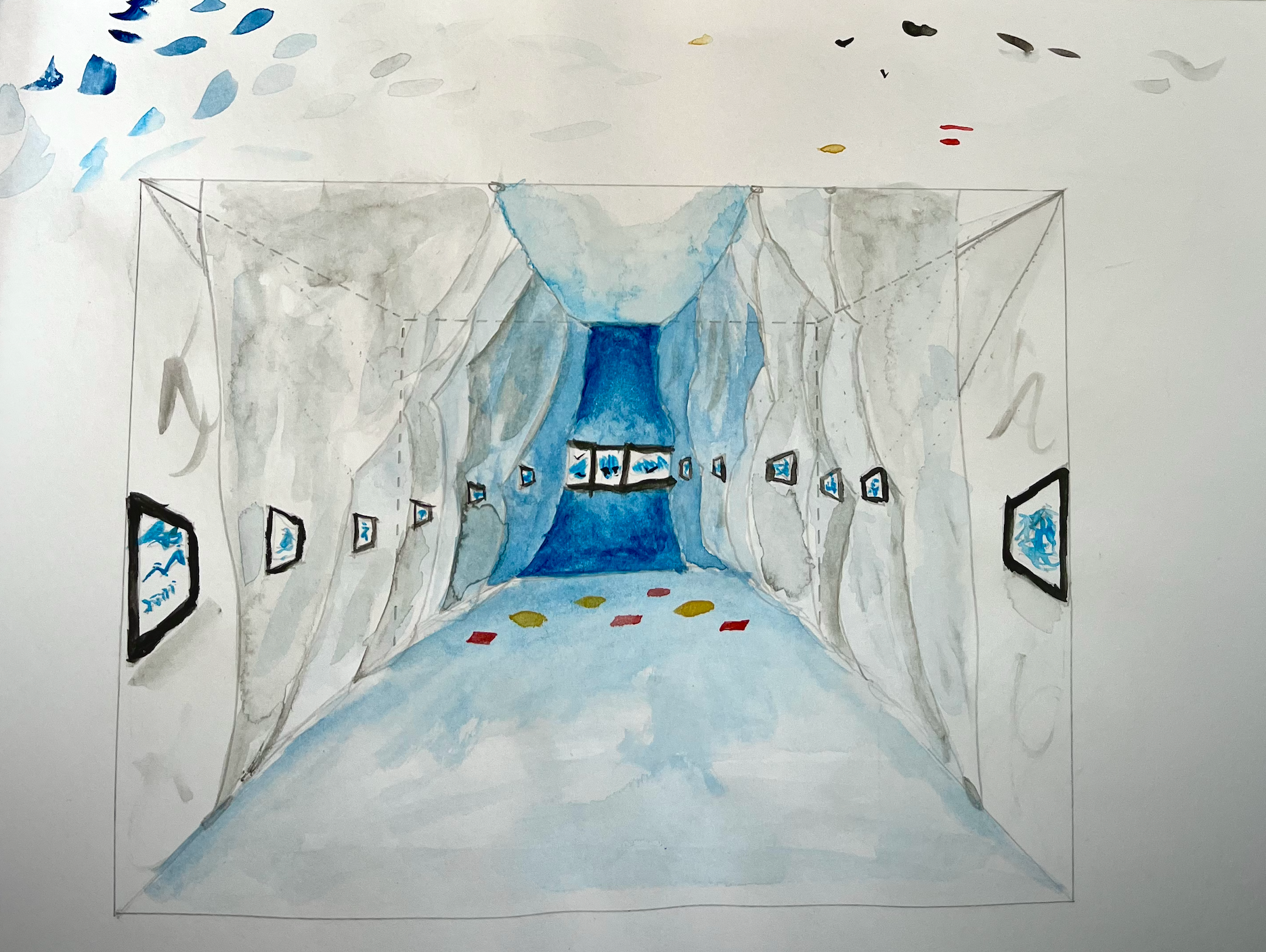 Croquis de projet de scénographie