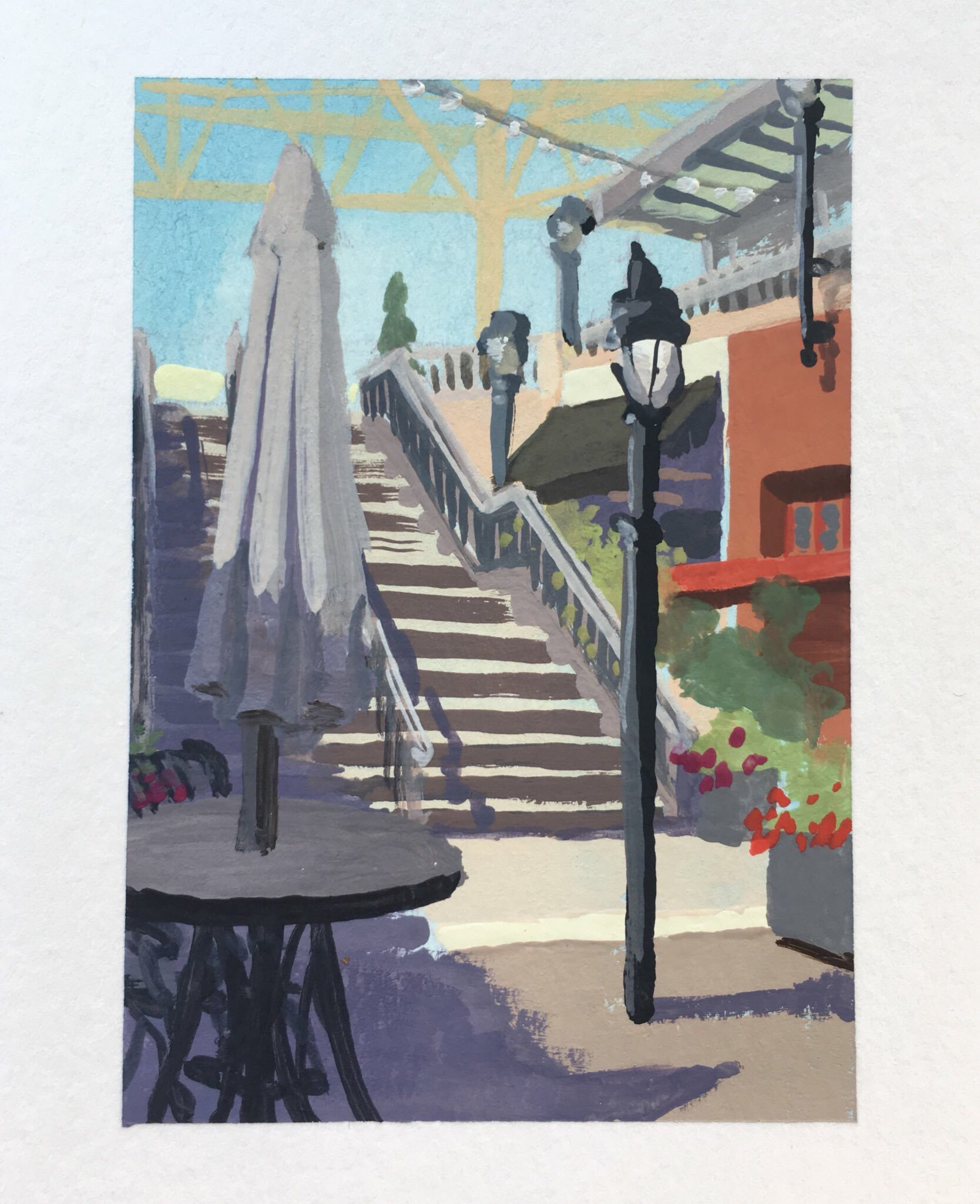 Redmond, WA, gouache on paper