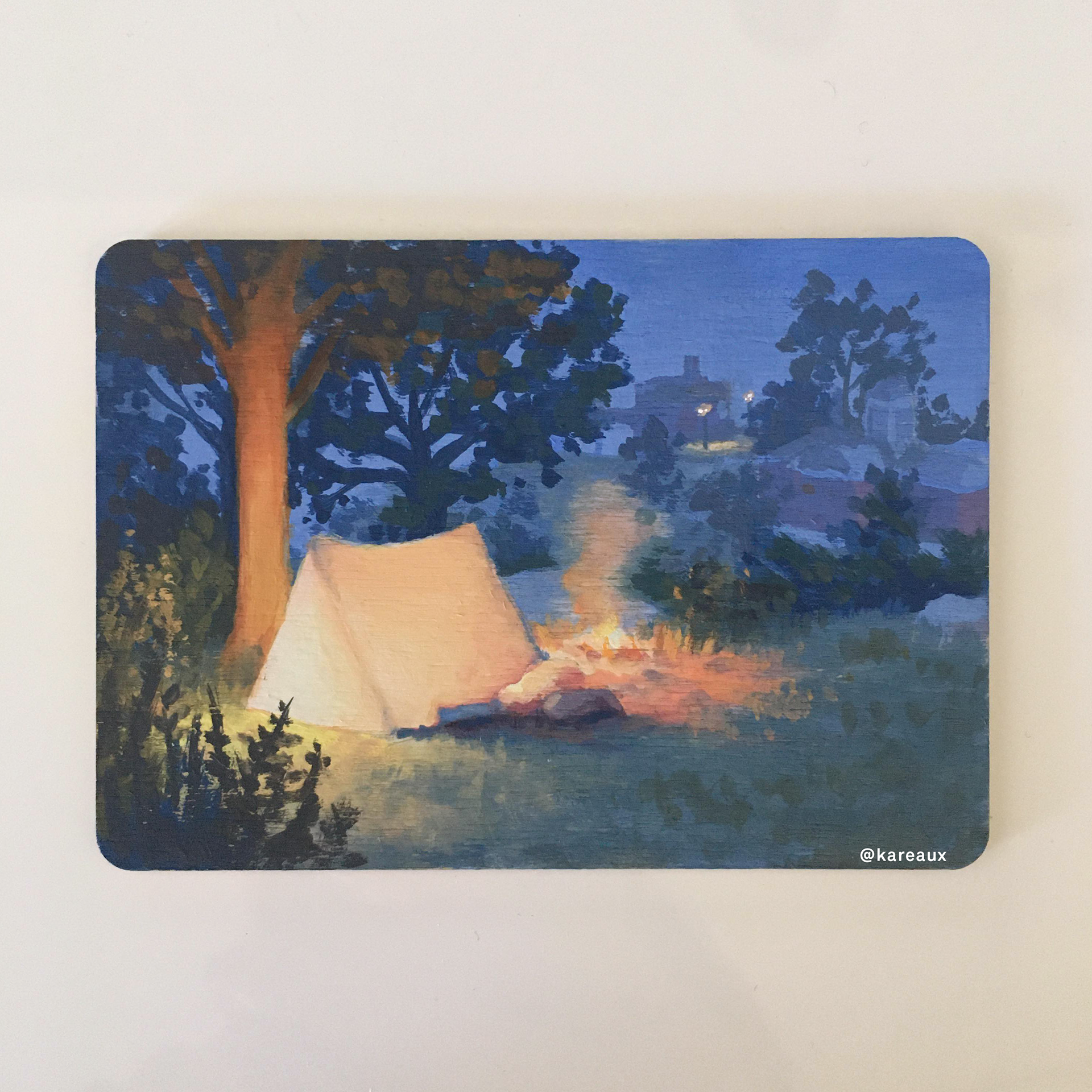 Red Dead Redemption 2, gouache on wood (2 x 3 inches)