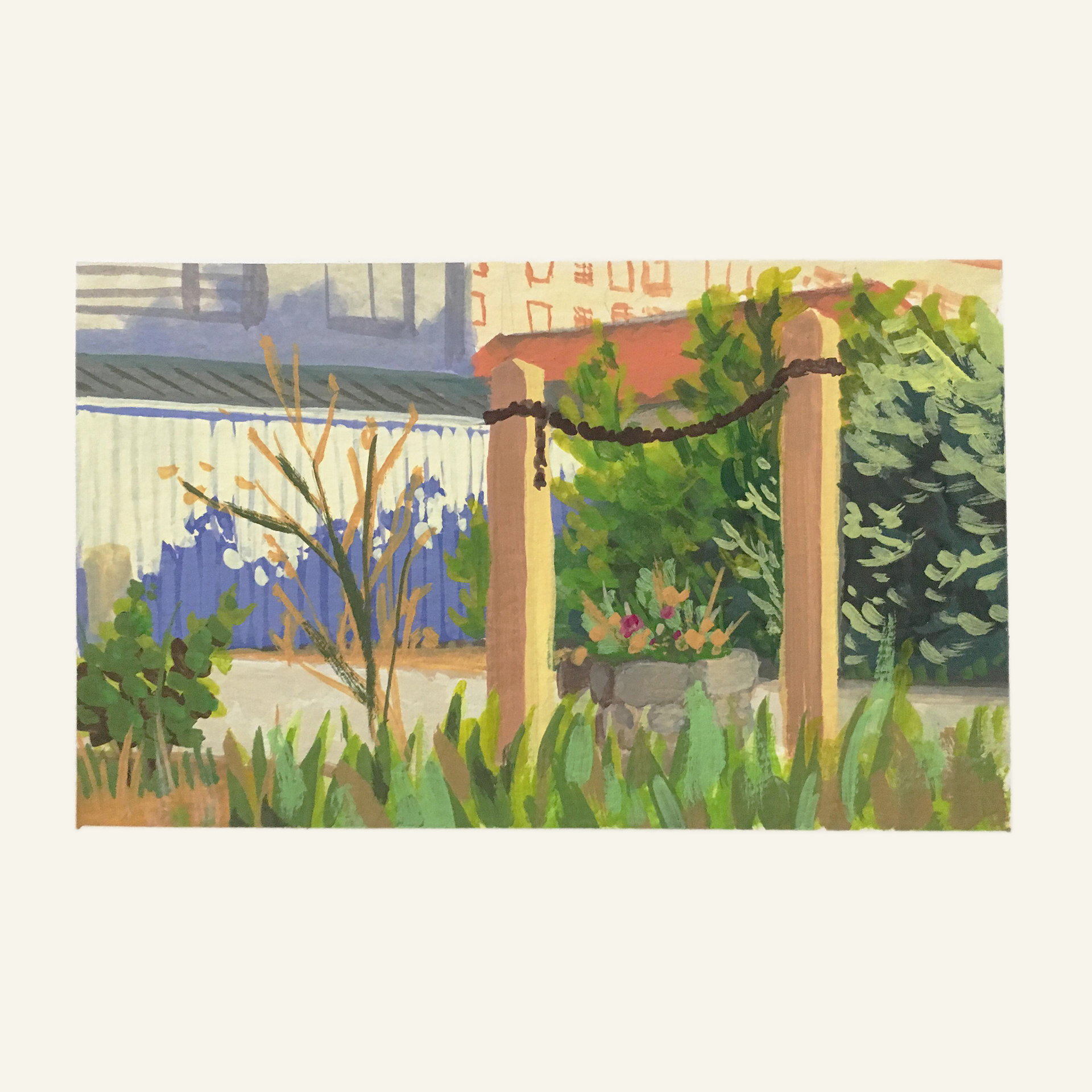 Toulon, France, gouache on paper