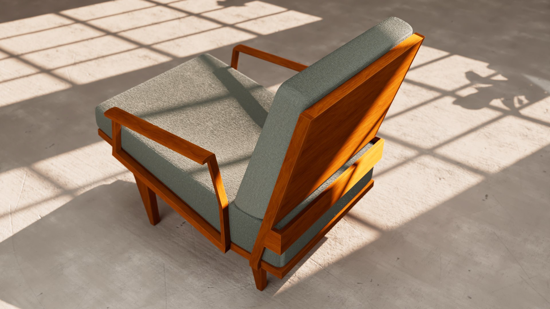 Stuhl / Modeling, Texturing, Shading, Lighting