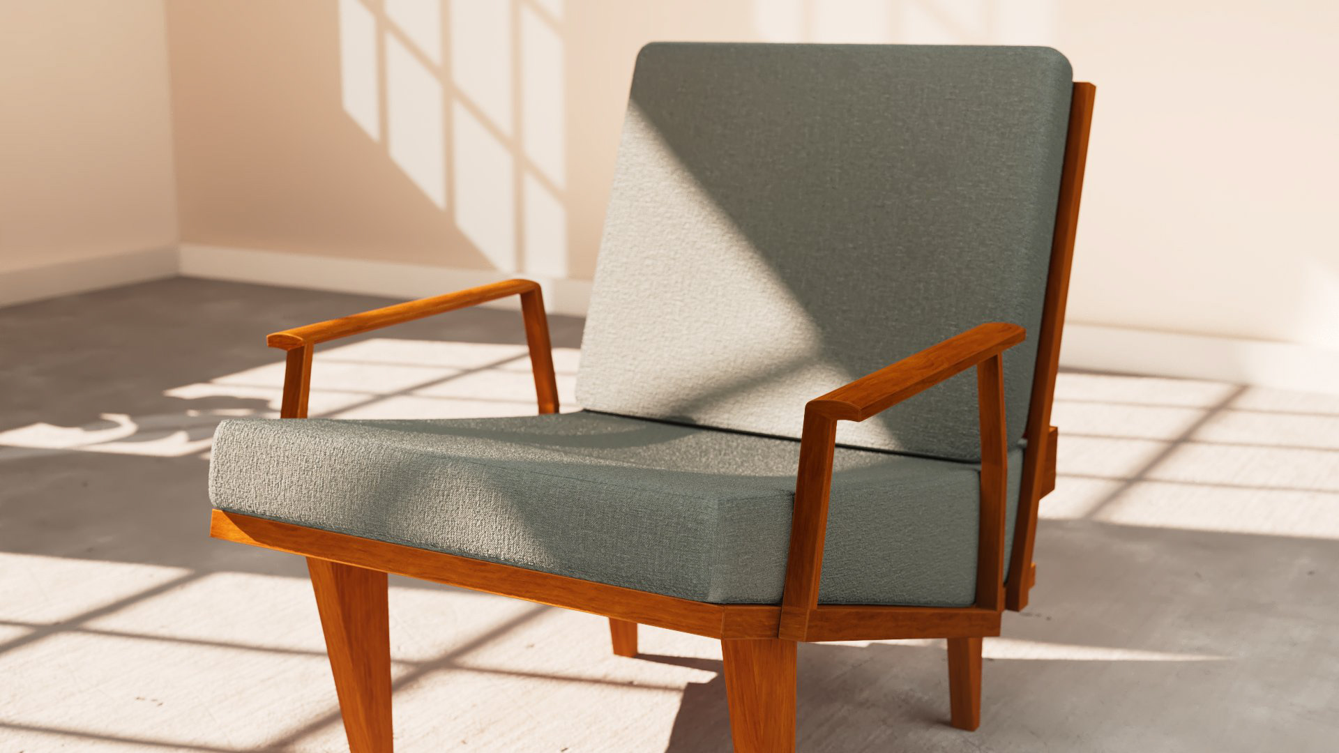 Stuhl / Modeling, Texturing, Shading, Lighting