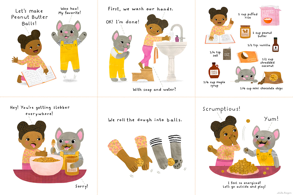 Mixed Media Children's Book Illustration by Sheila Keegan