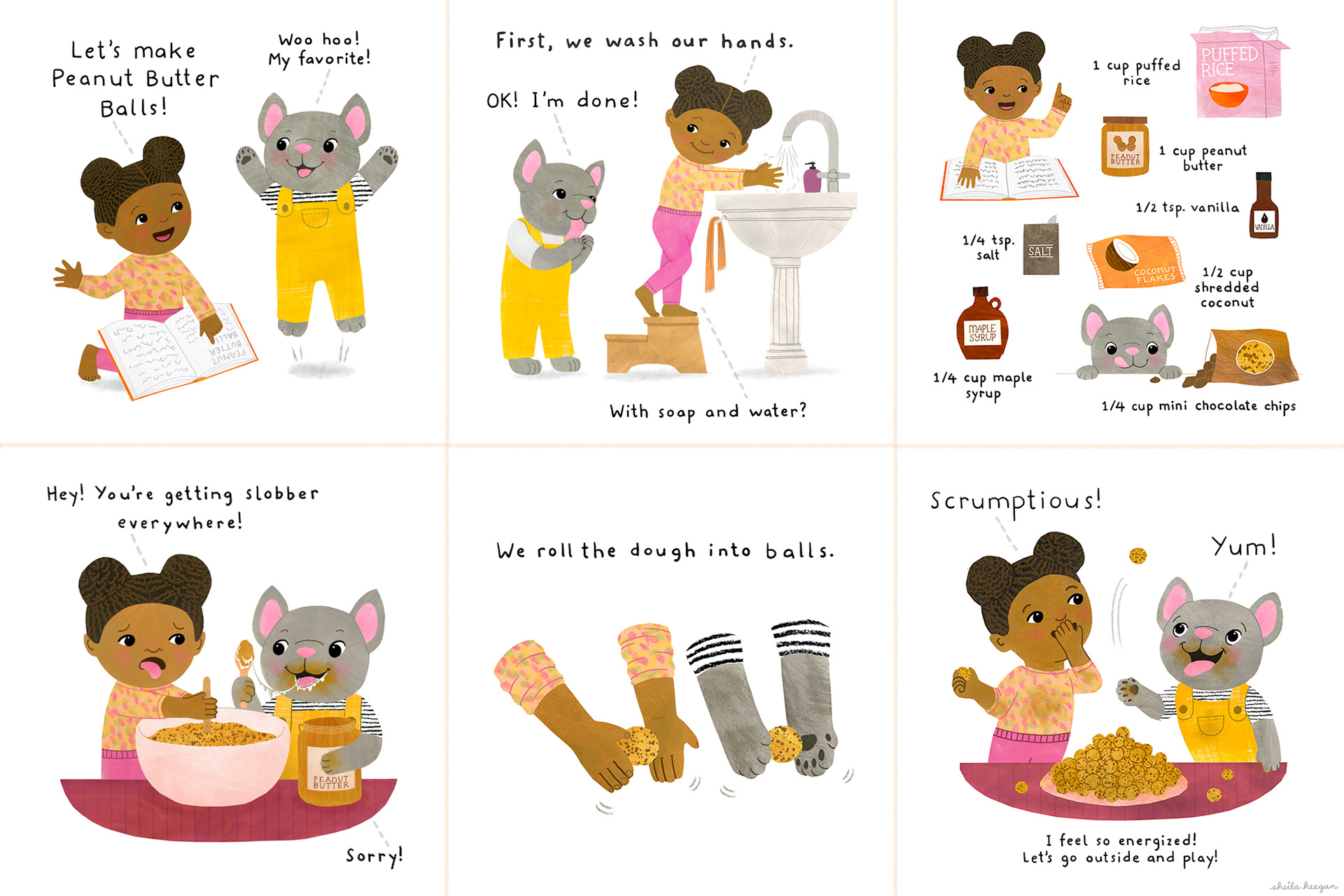 Mixed Media Children's Book Illustration by Sheila Keegan