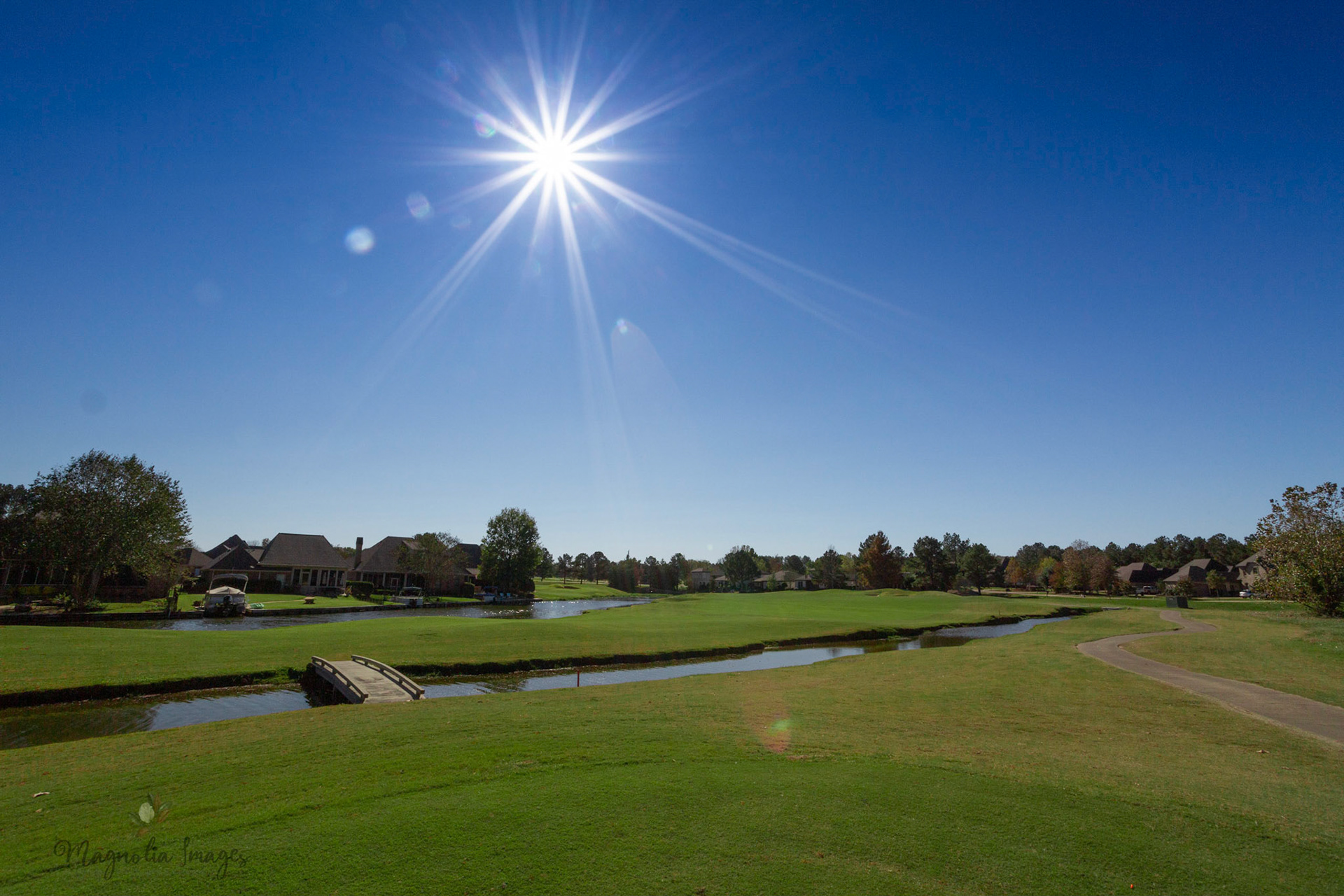 No.9 requires precision on the drive due to the unique fairway design