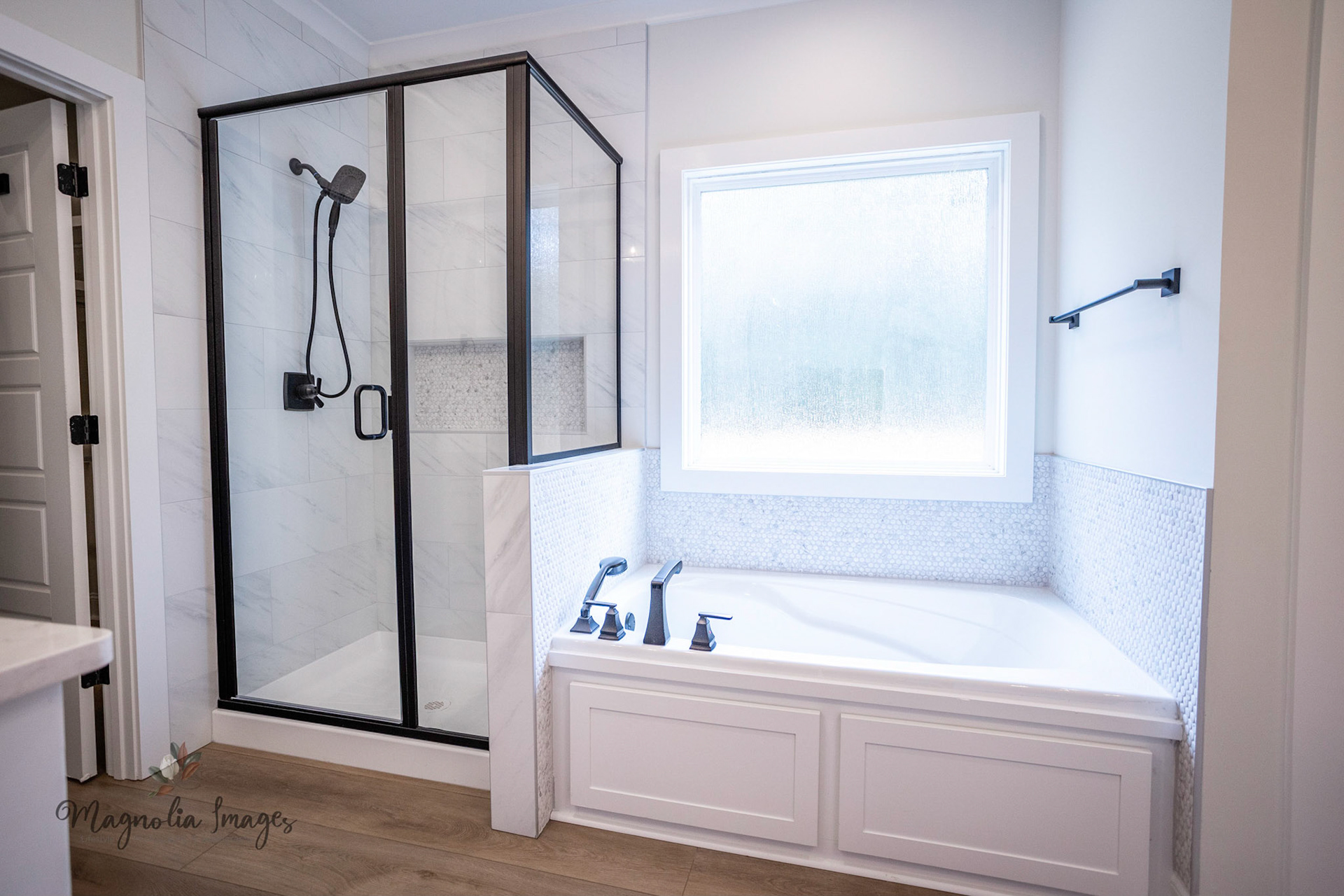 Designer tub and shower combination