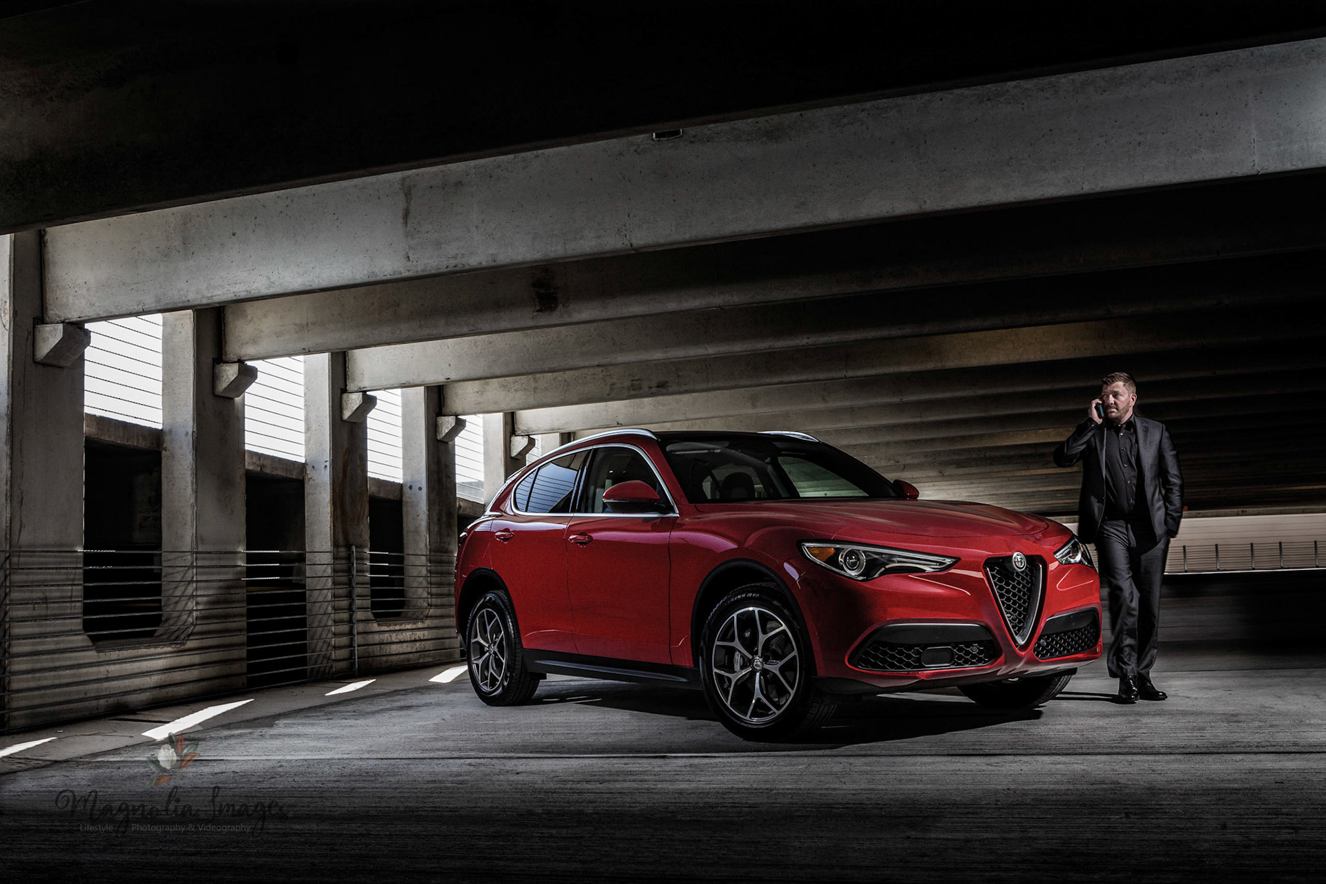 James taking care of business with his Alfa Romeo Stelvio Quadrifoglio
