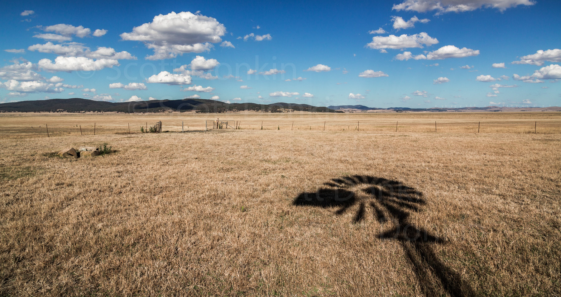 LAKE GEORGE, NSW, AUSTRALIA - 24 January 2013: Though capable of holding 500,000,000 cubic metres of water, Lake George, an endorheic lake meaning it outflows to no other body of water, became completely dry in 2002.