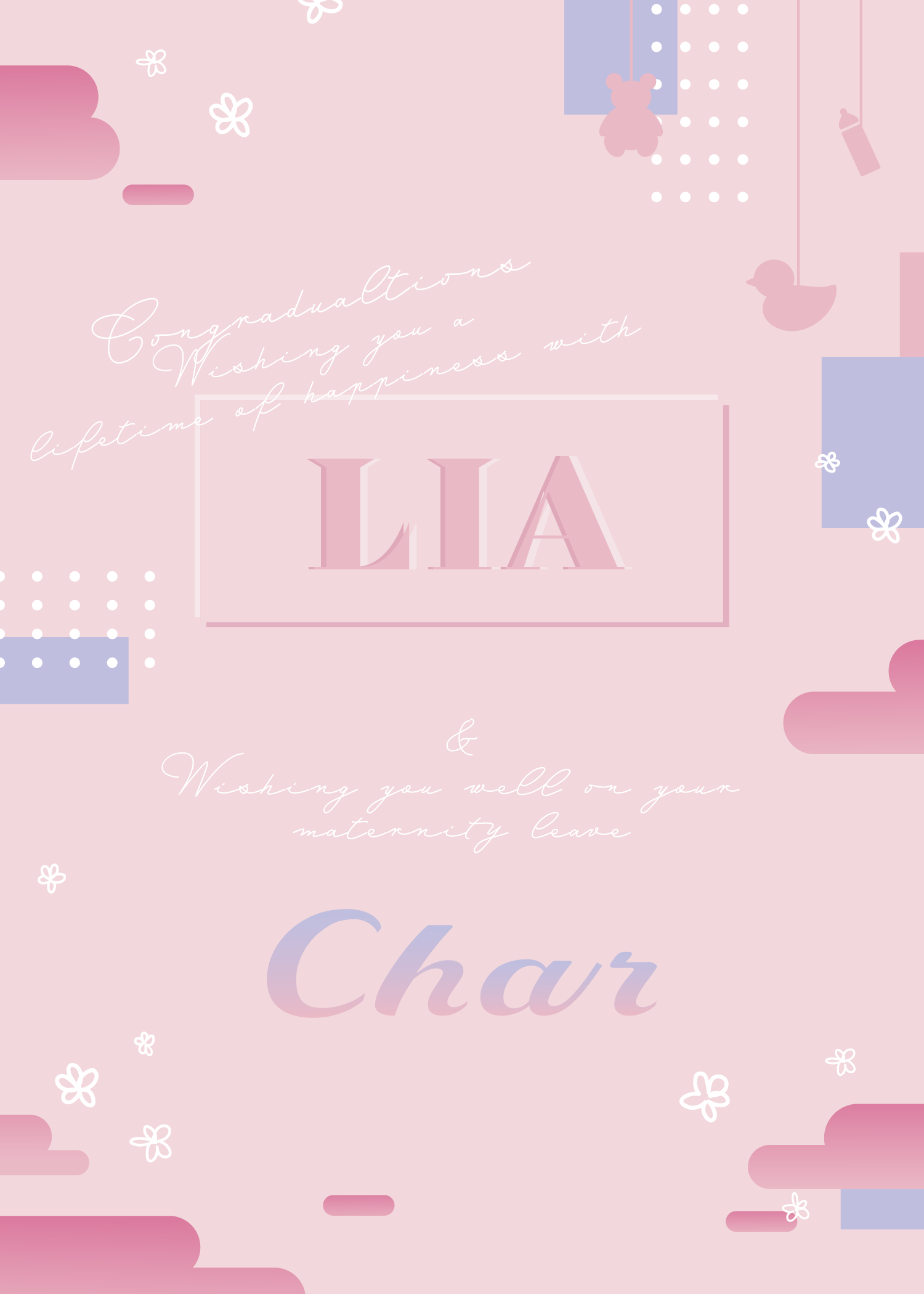 Maternity Leave Party Card