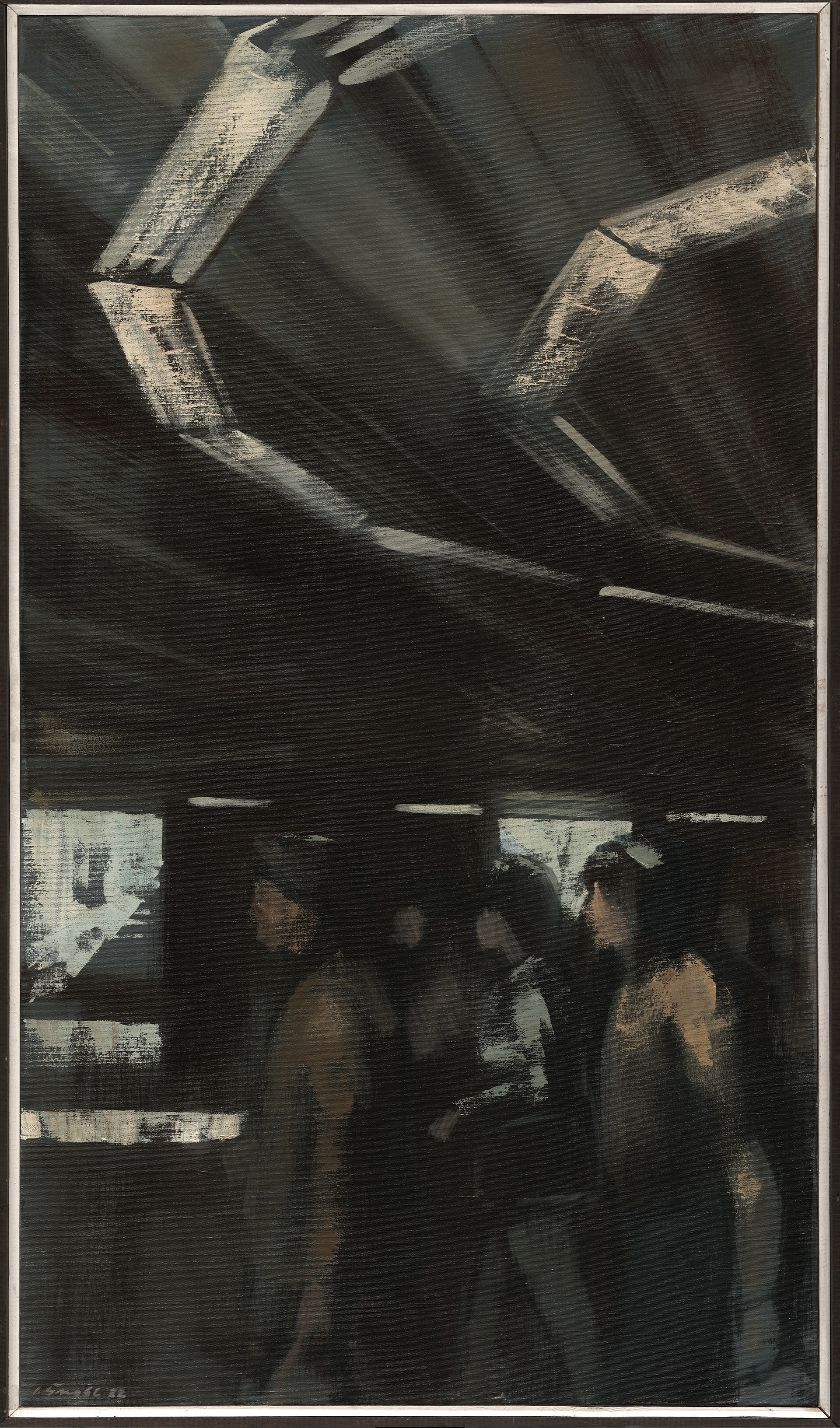 The Subway, oil on canvas, 135 × 80 cm, 1982 / The work is in the Prague National Gallery Collection / Photography © Prague National Gallery 2022