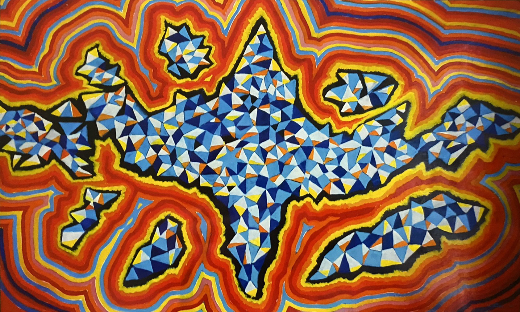 Winter Abstraction, oil on canvas, 2020, 110 × 180 cm