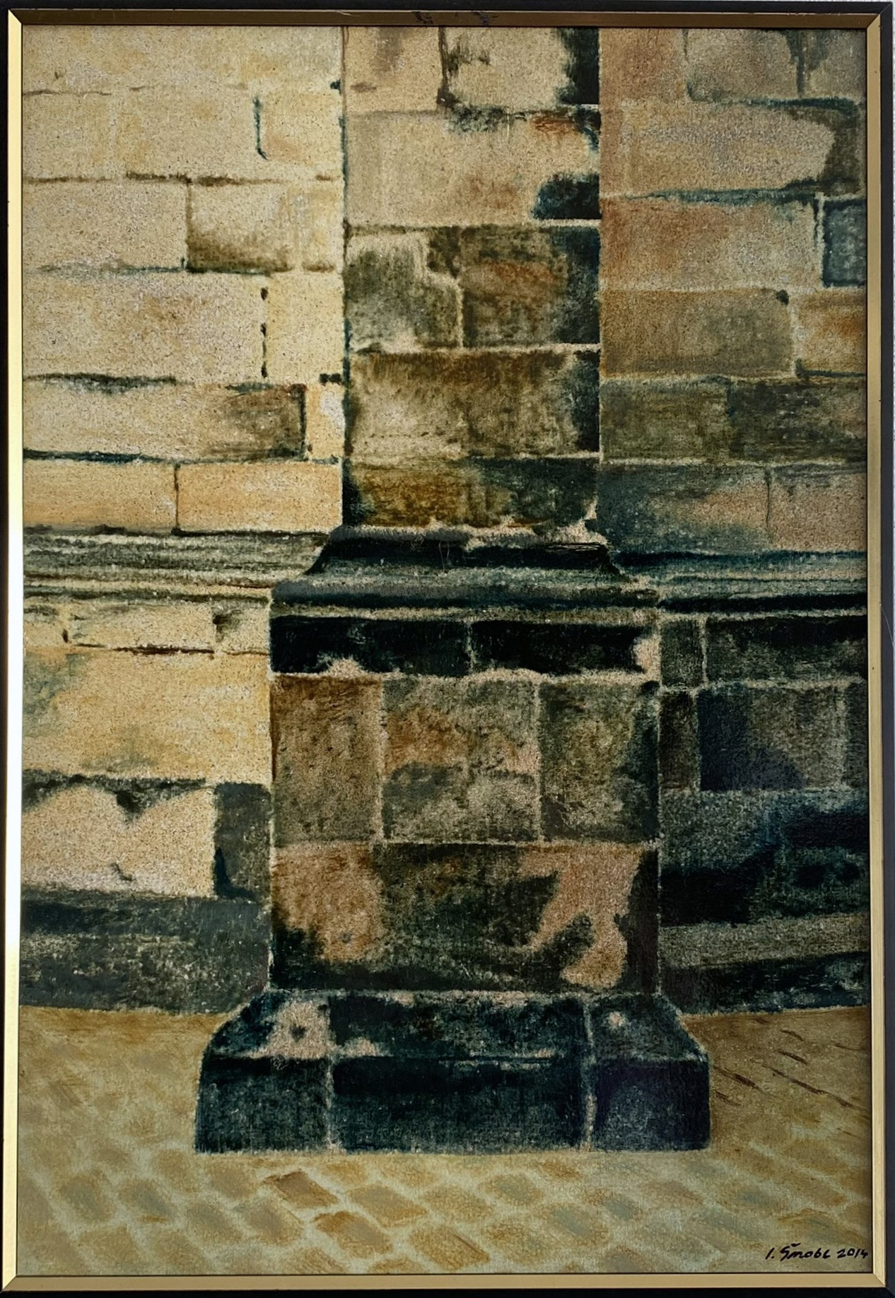 St. Vitus cathedral I., 2004, oil on hardboard, 48 × 70 cm