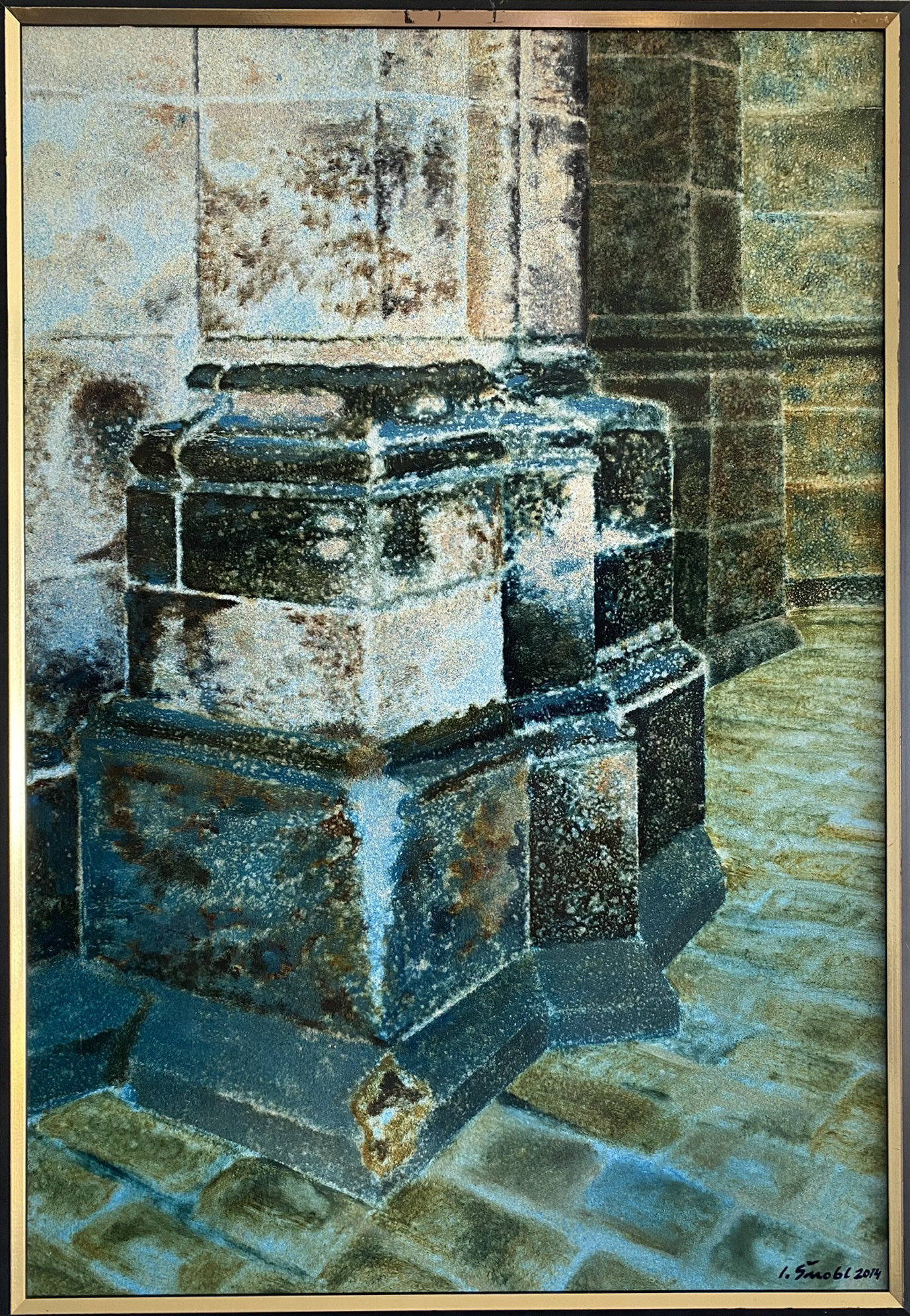 St. Vitus cathedral III., 2004, oil on hardboard, 48 × 70 cm
