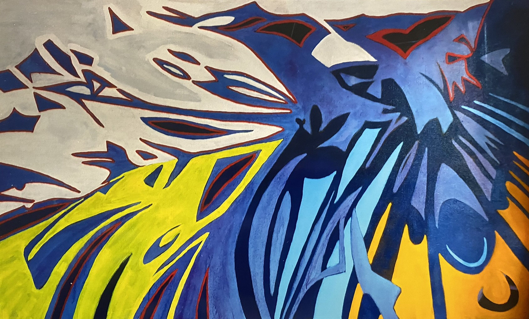 Winter Abstraction, oil on canvas, 2020, 110 × 180 cm