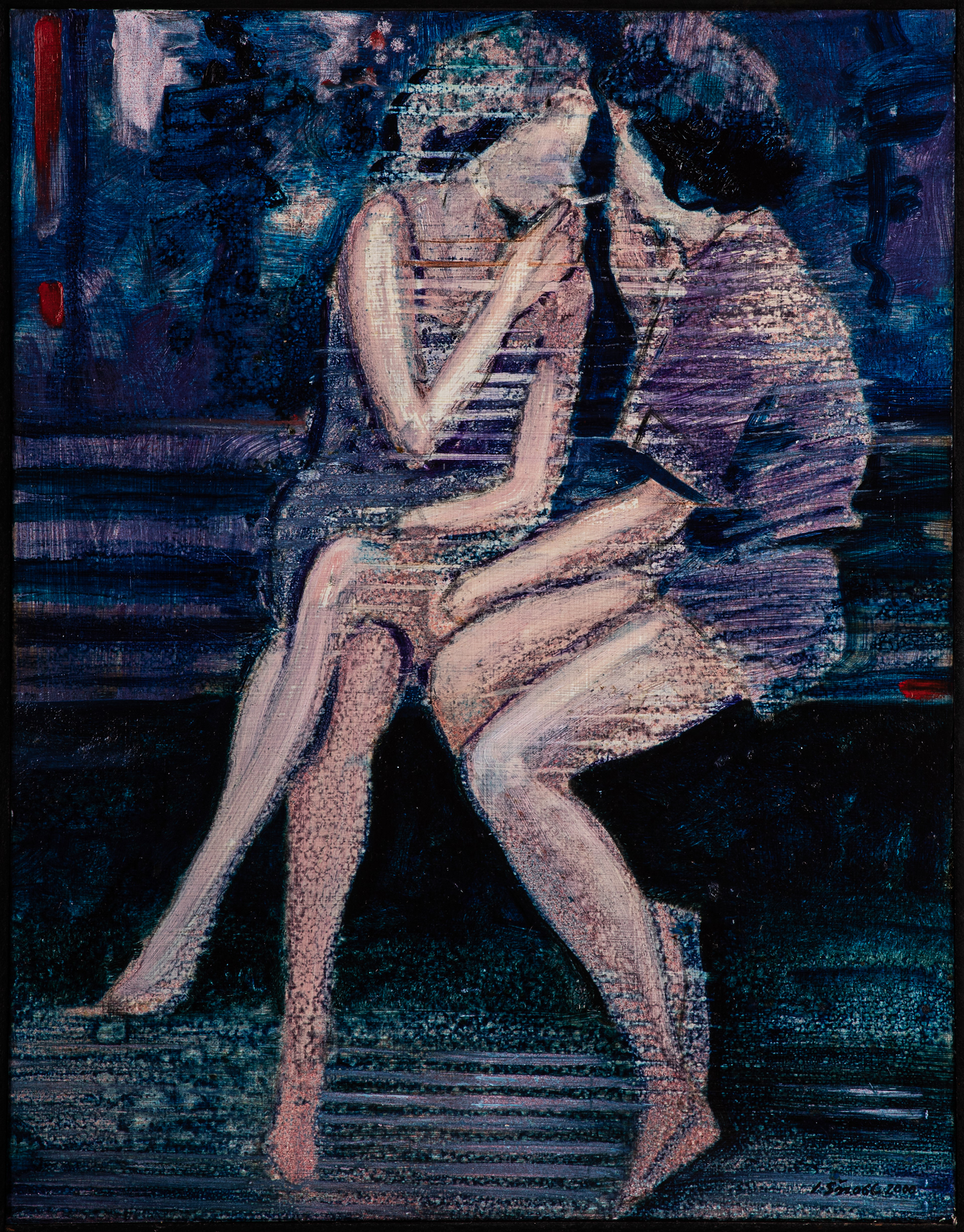 Friends, 2000, oil on fiberboard,  43 cm × 55 cm