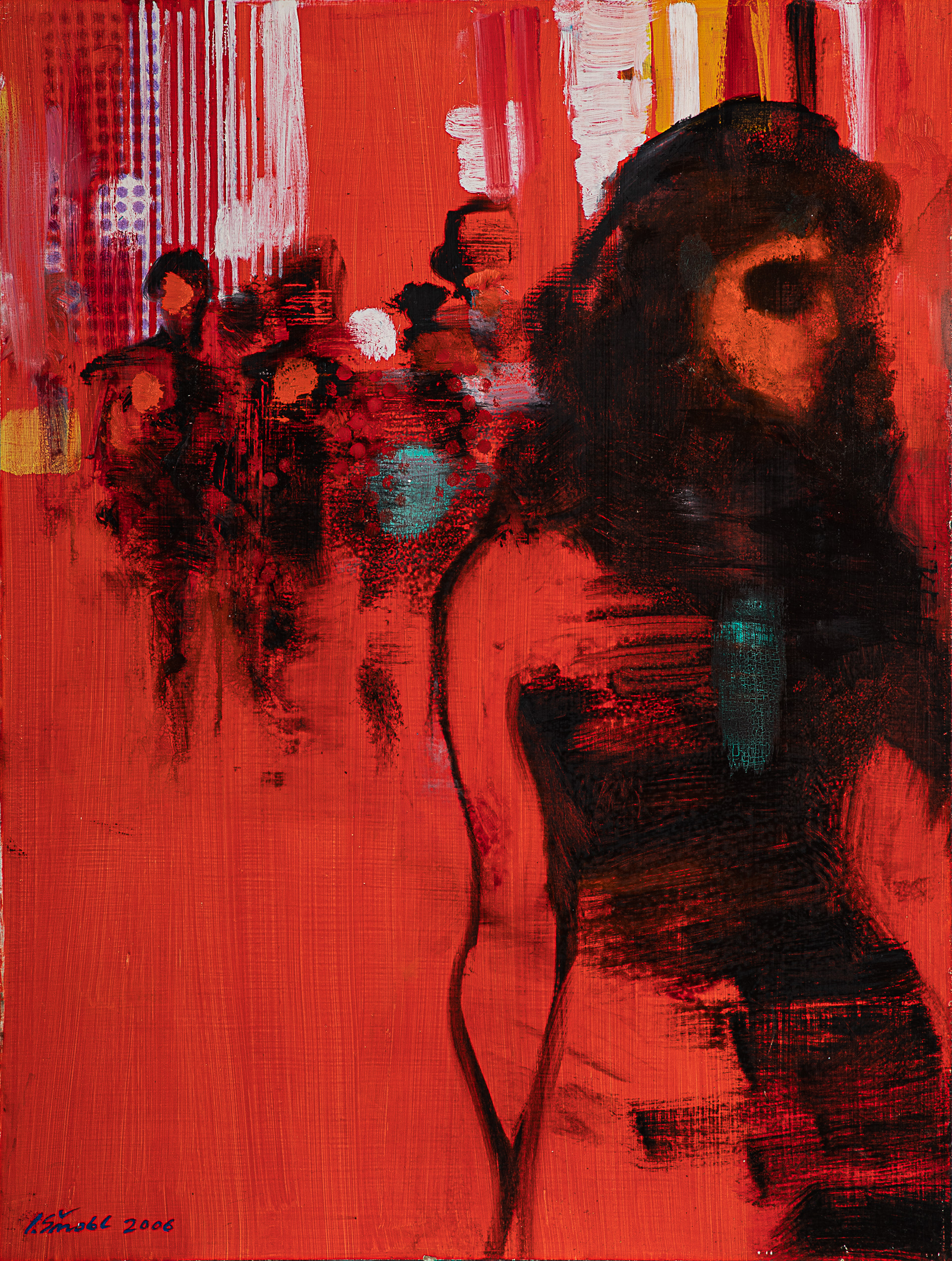 French Girl, 2006, oil on fiberboard, 45 cm × 60 cm