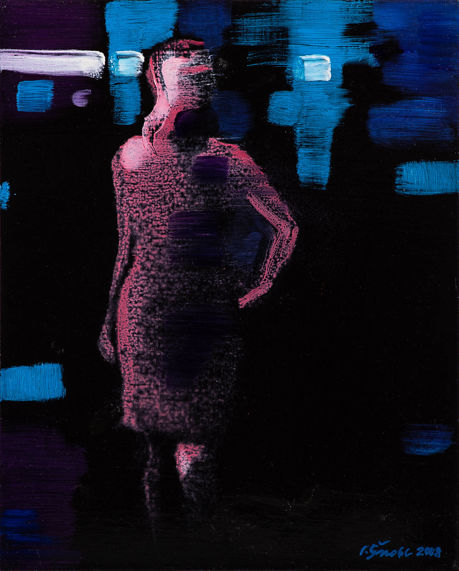 Woman in Pink, 2008, oil on hardboard