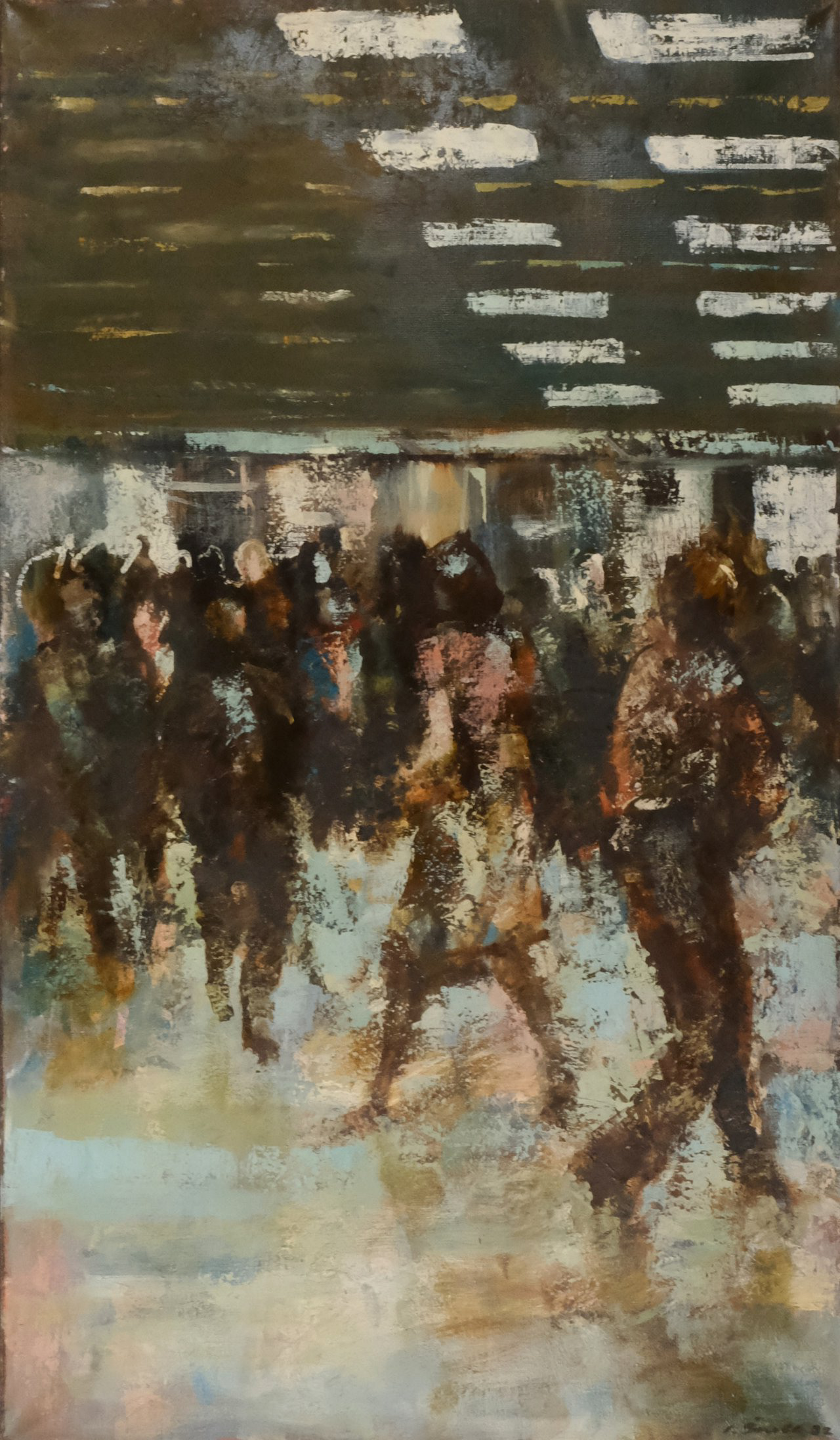 The Subway, 1982, oil on canvas, 75 × 130 cm