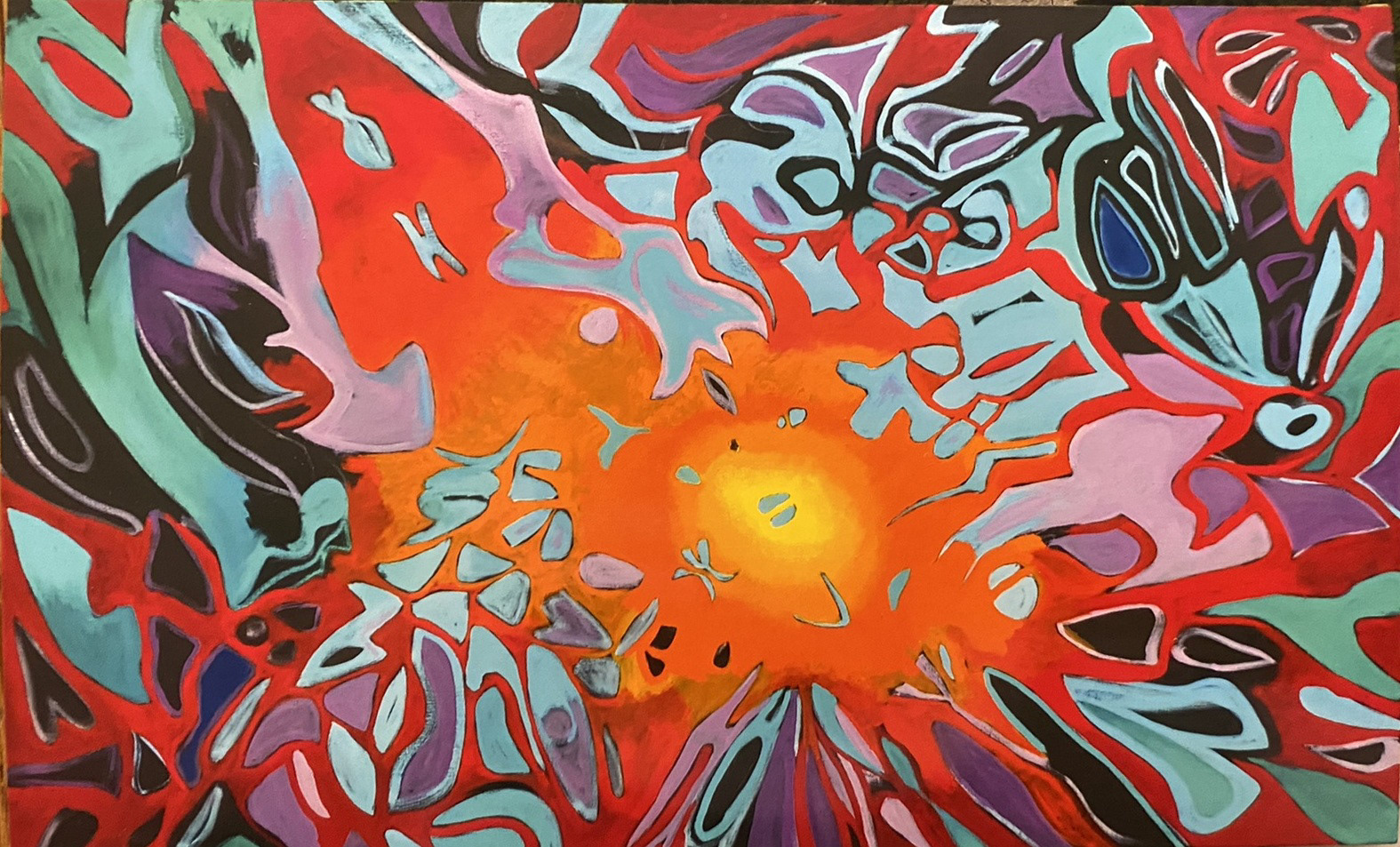 Winter Abstraction, oil on canvas, 2020, 110 × 180 cm