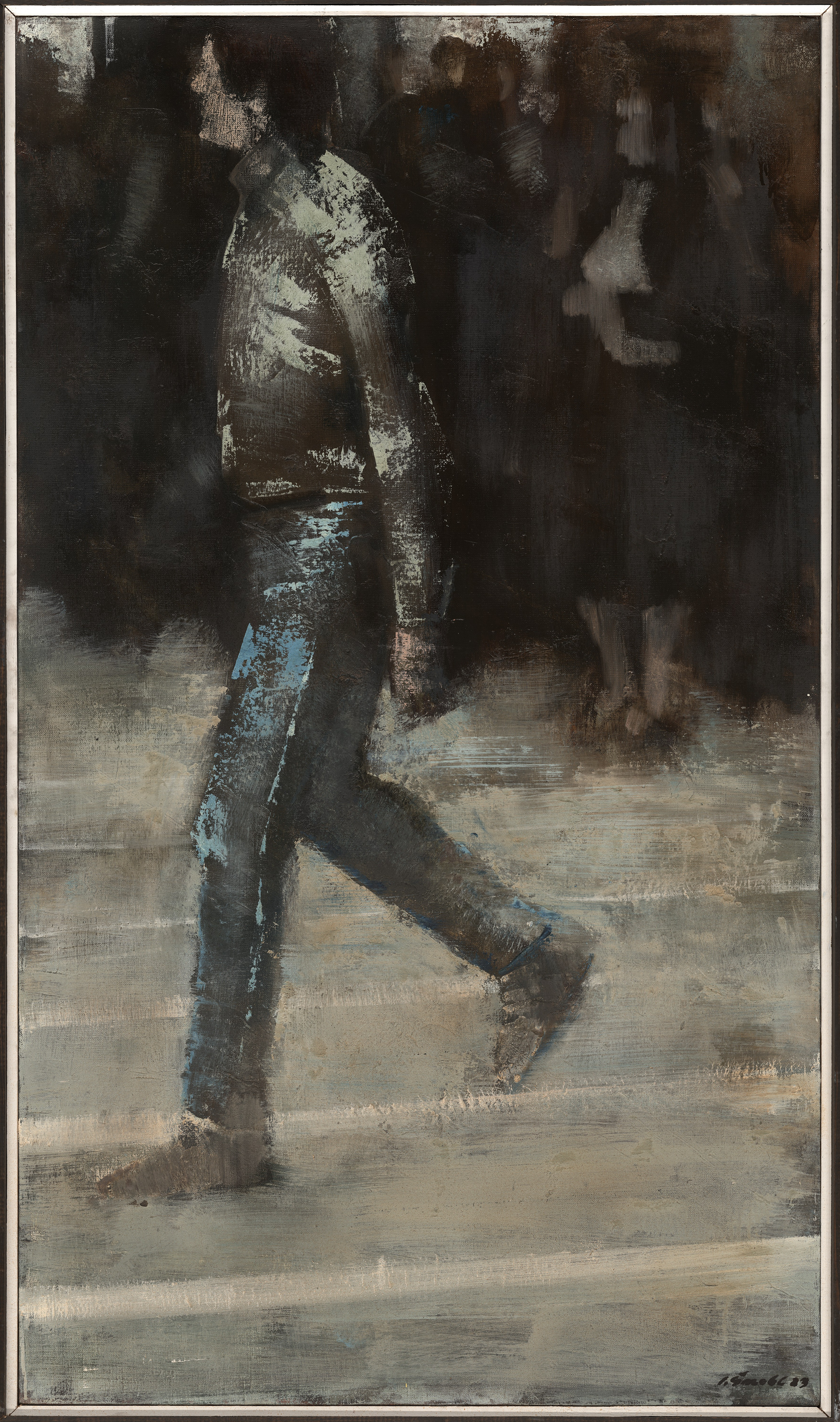 The Rush, oil on canvas, 135 × 80 cm, 1983 / The work is in the Prague National Gallery Collection / Photography © Prague National Gallery 2022