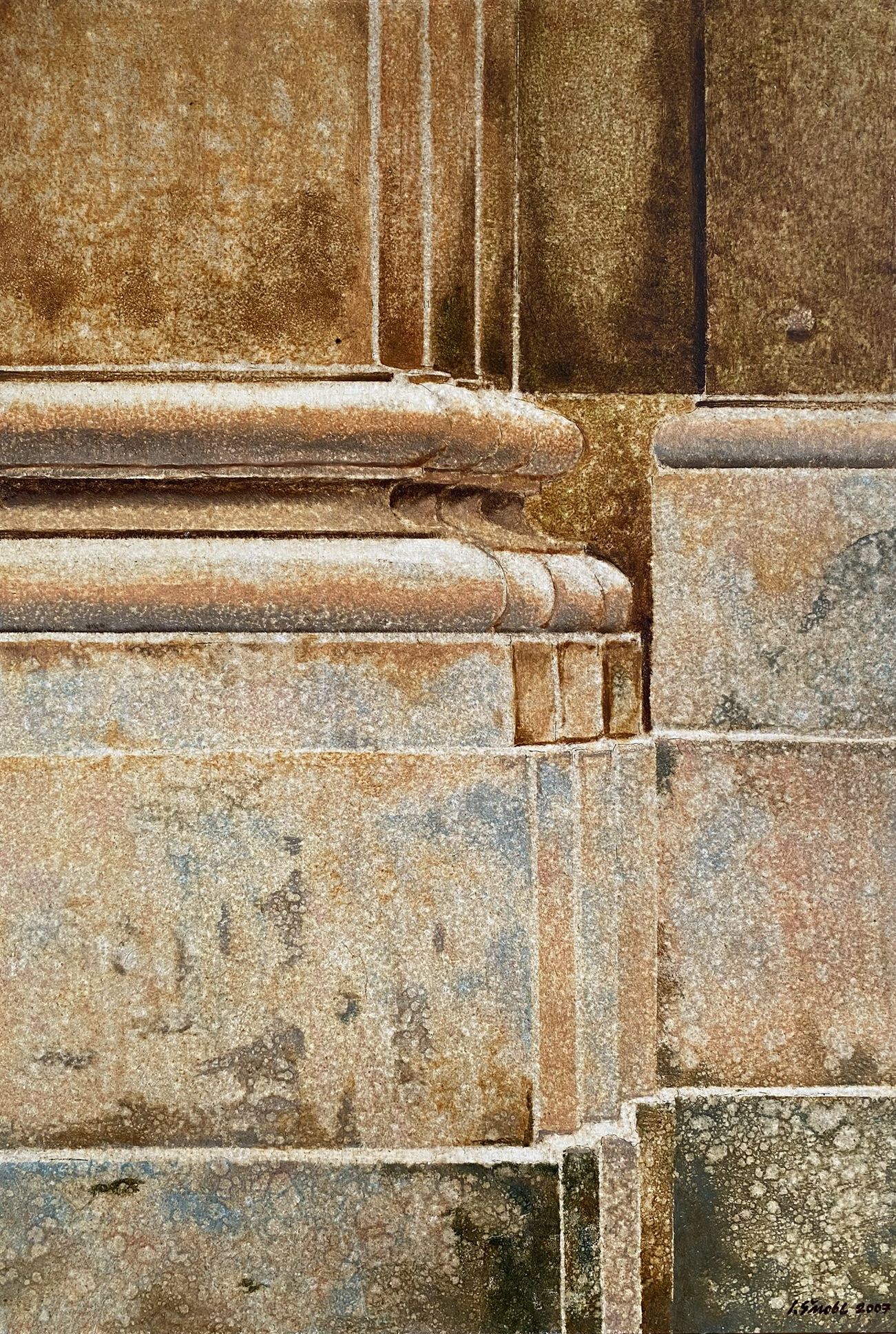 The Columns of St. Jacob, 2007, oil on hardboard, 48 × 70 cm