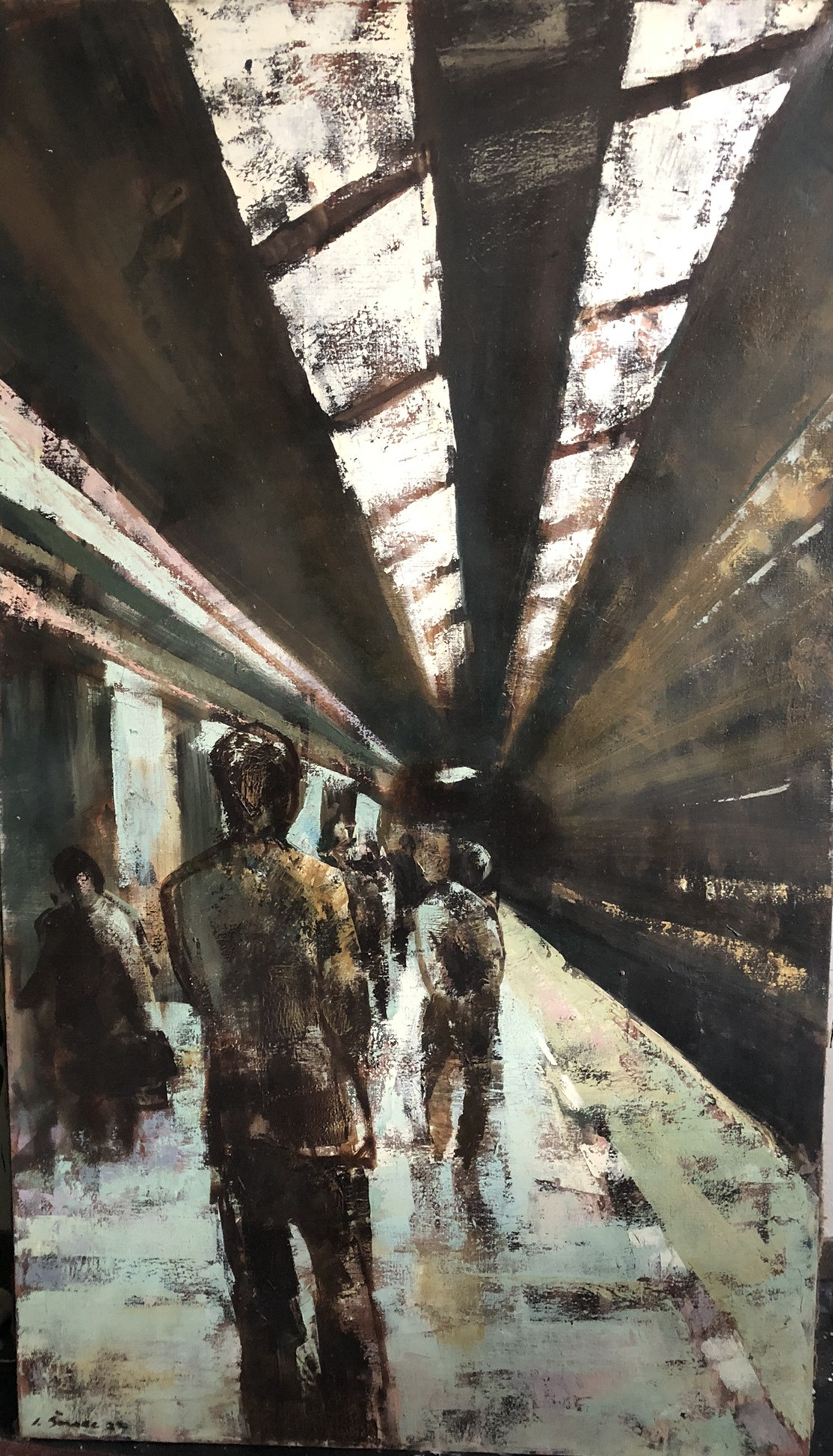 The Subway, oil on canvas