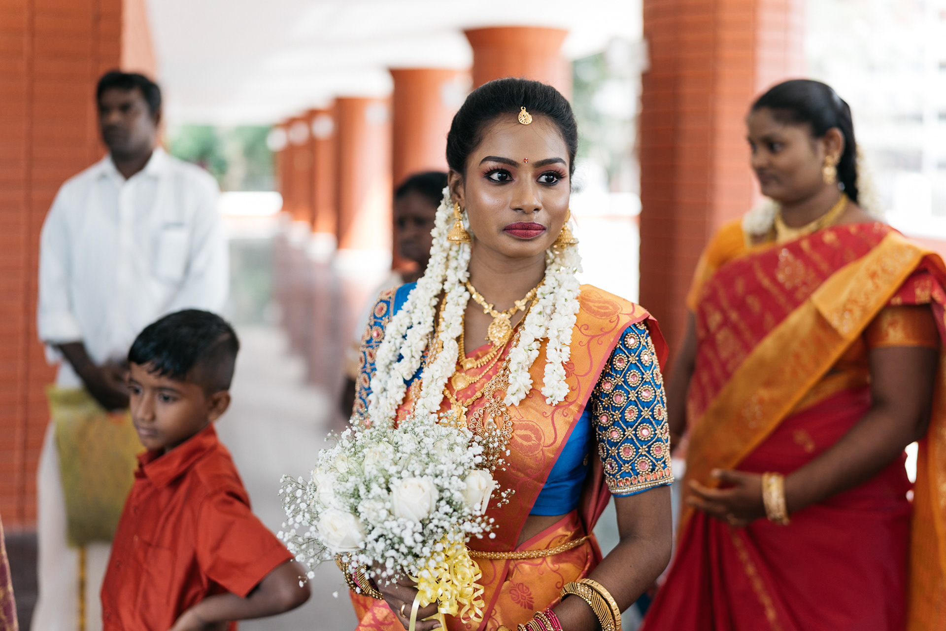 Bride enters and takes the first look