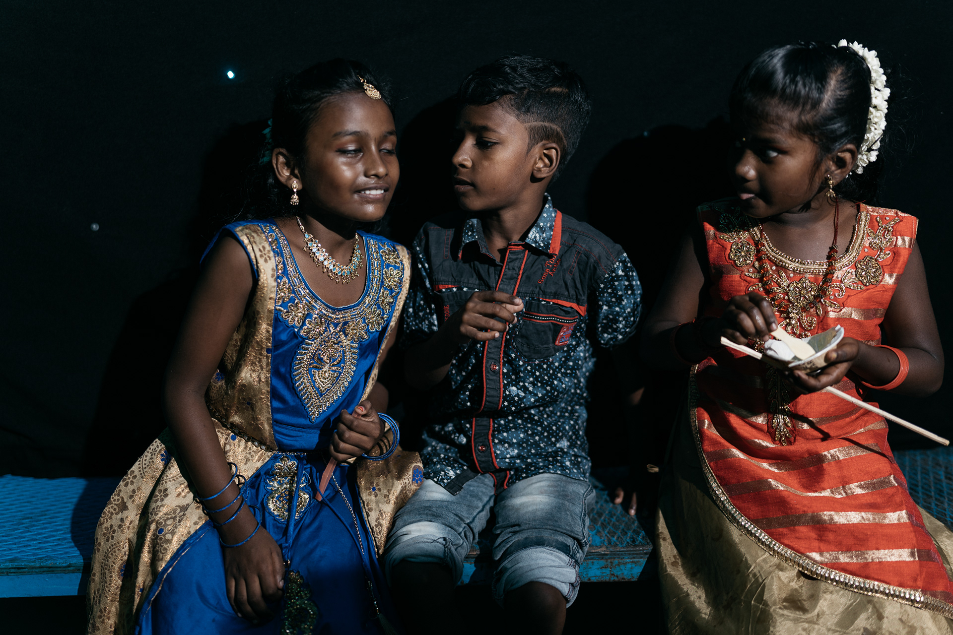 Loud music doesn't stop their talks