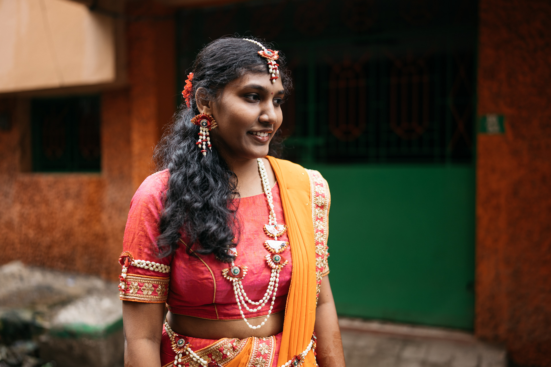 Bride out in the street