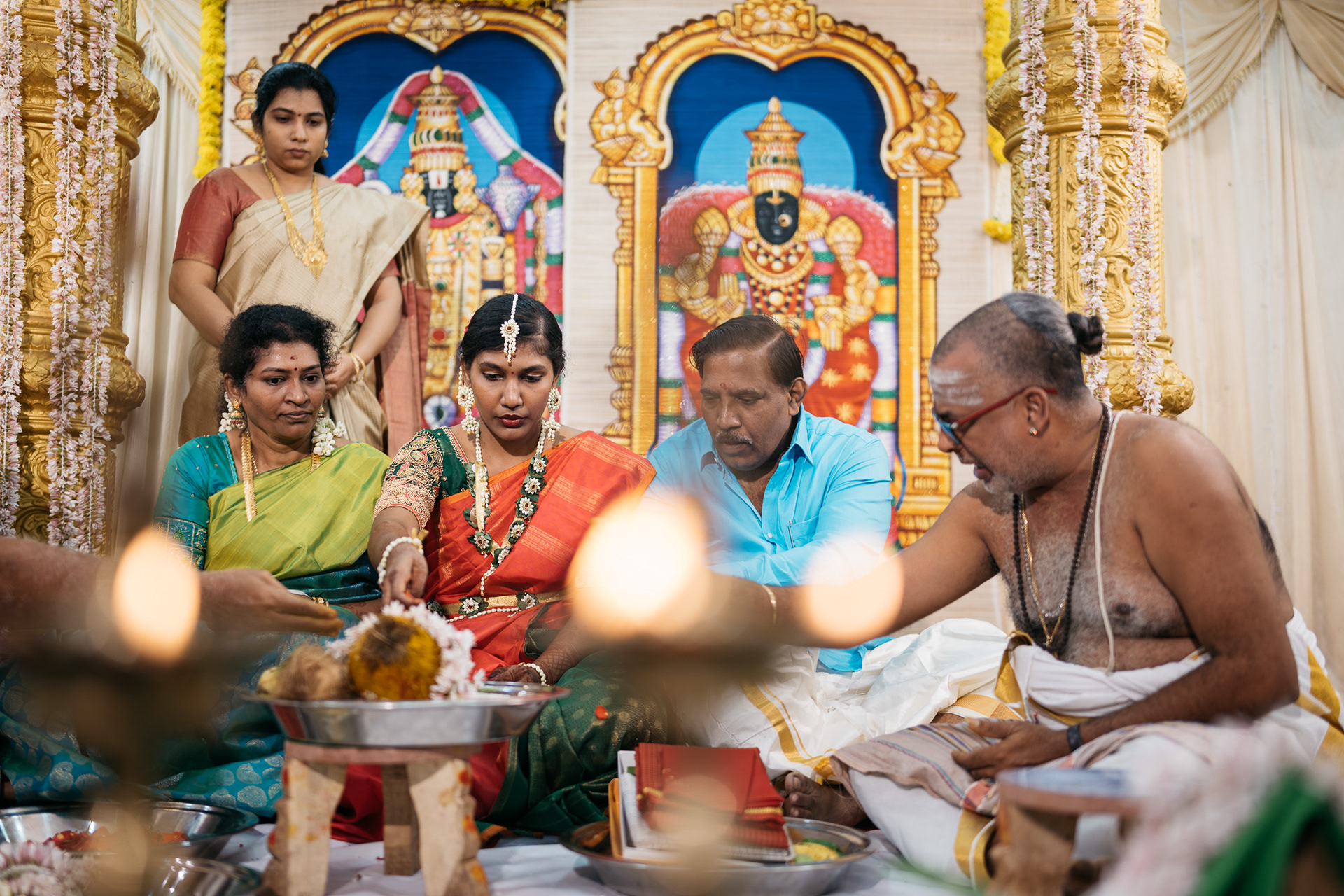 Rituals begin with bride's family