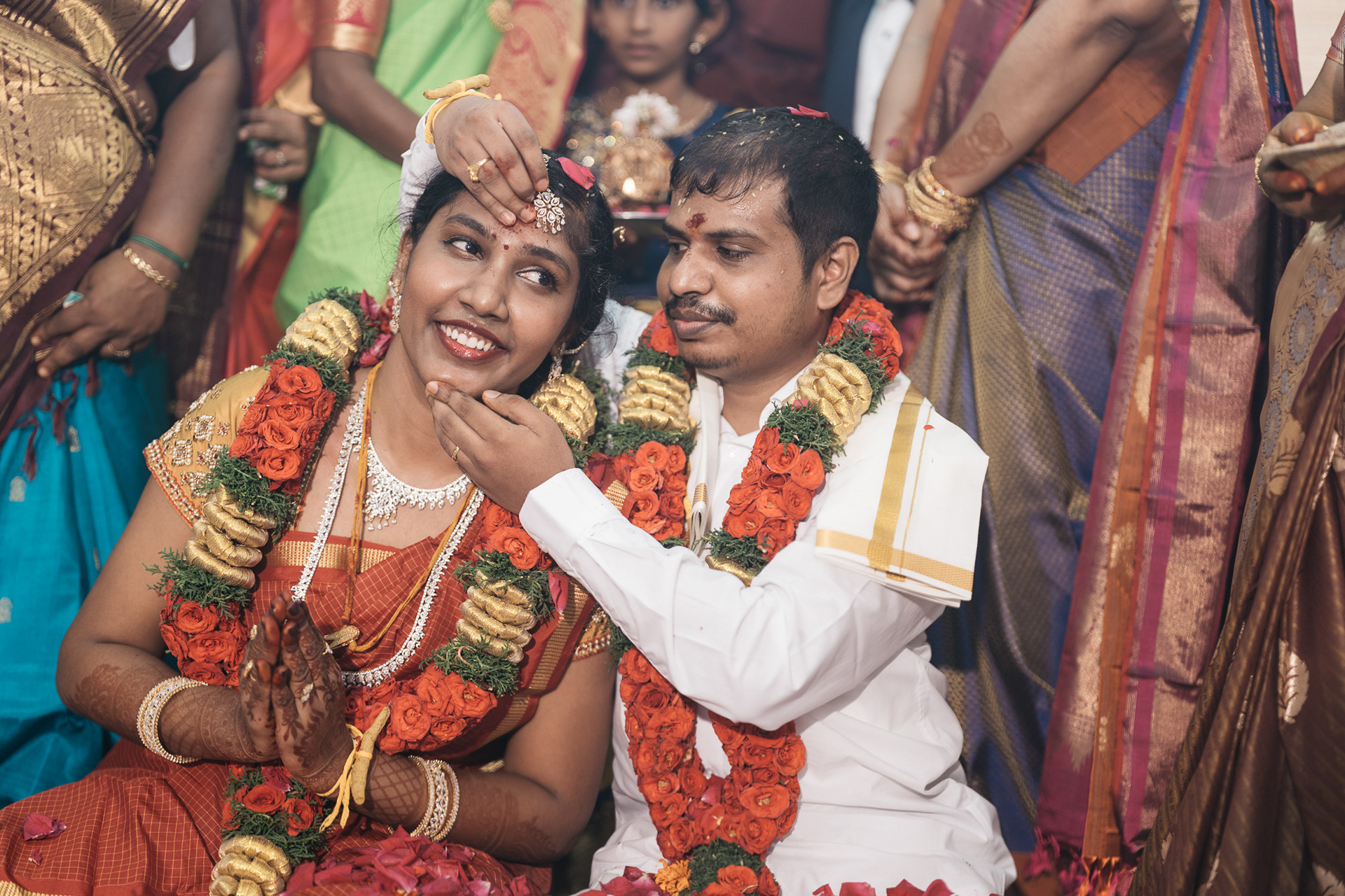 First romantic look after thaali