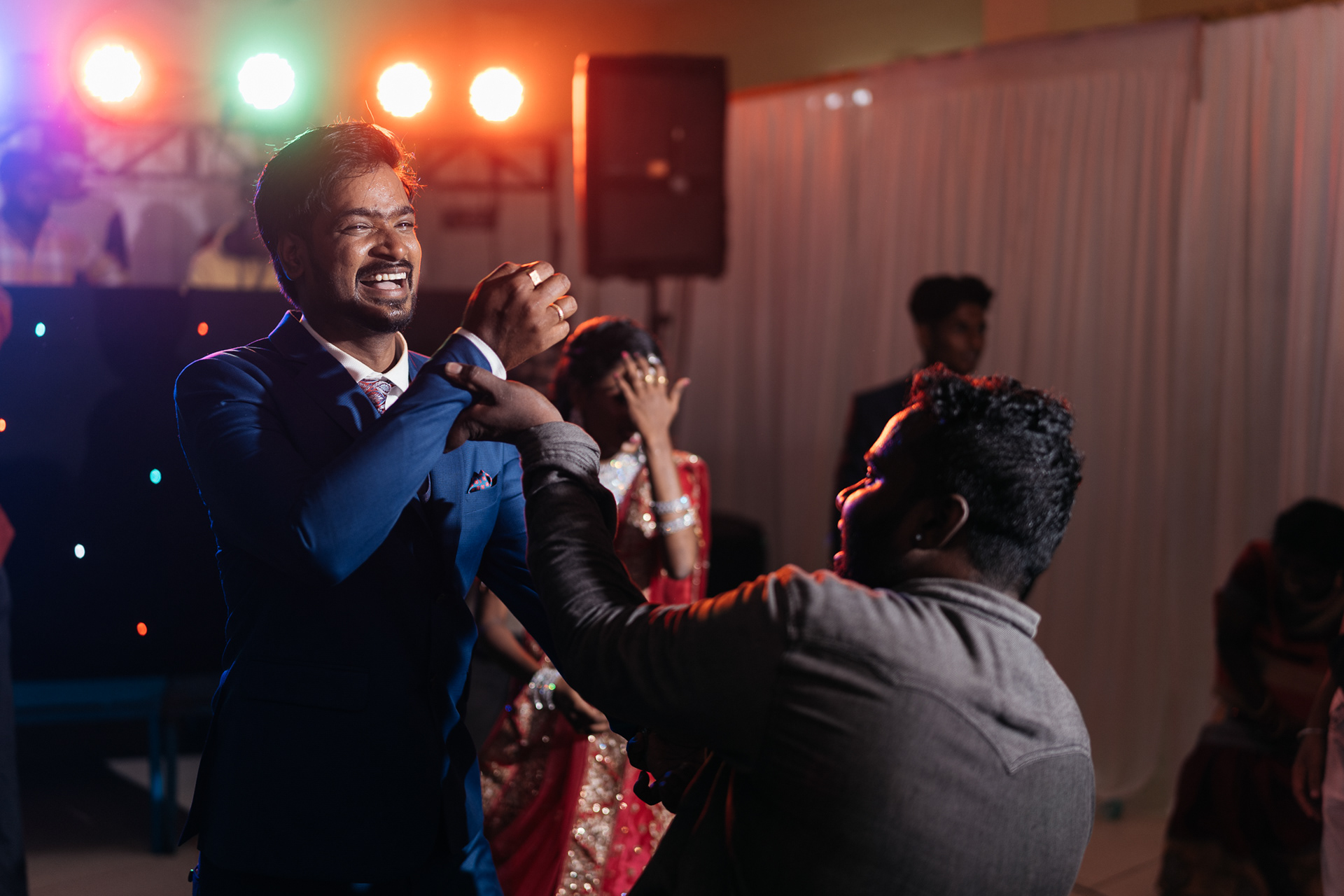 He breaks into couple dance