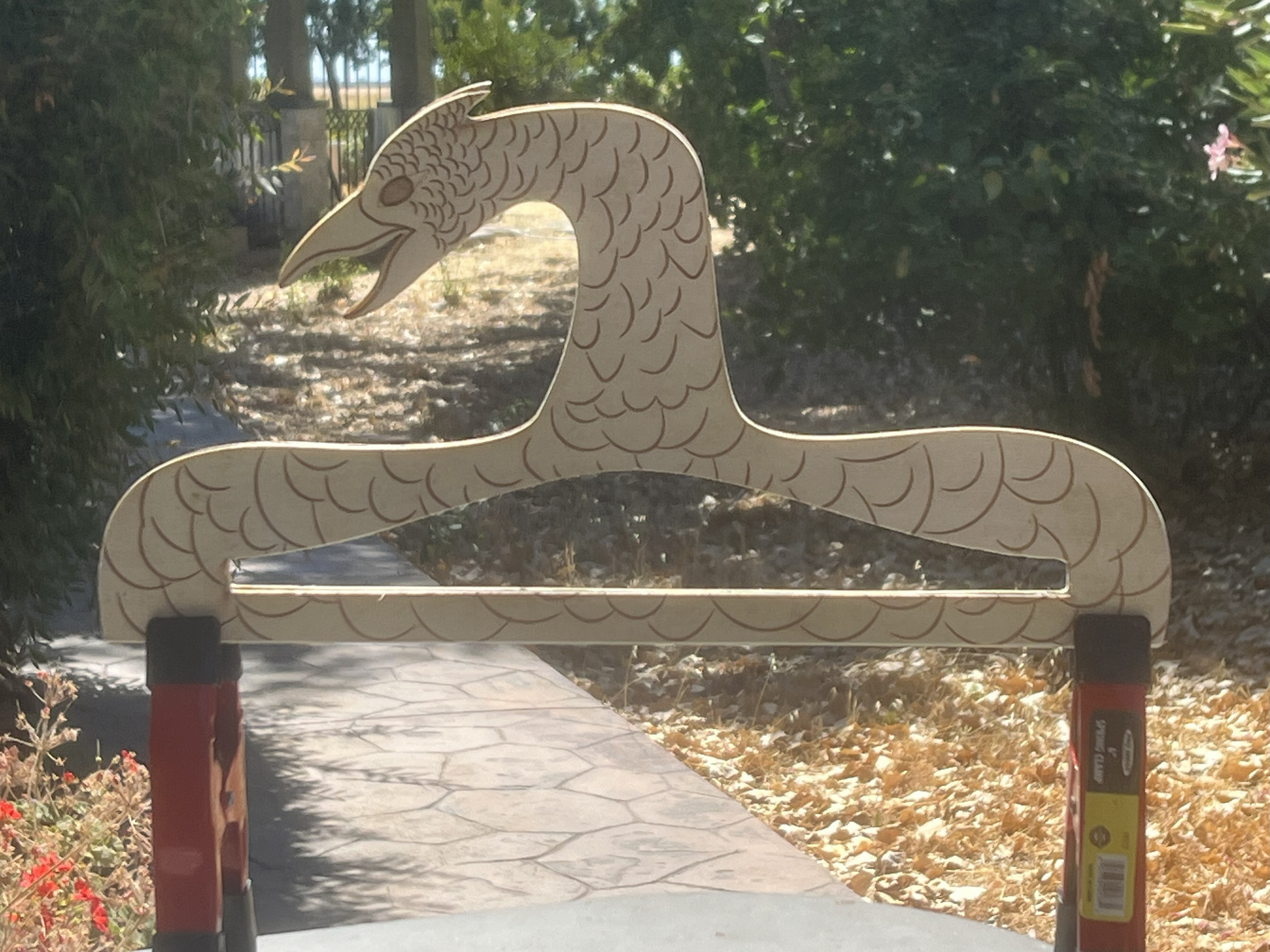 Sankofa bird wooden hangers