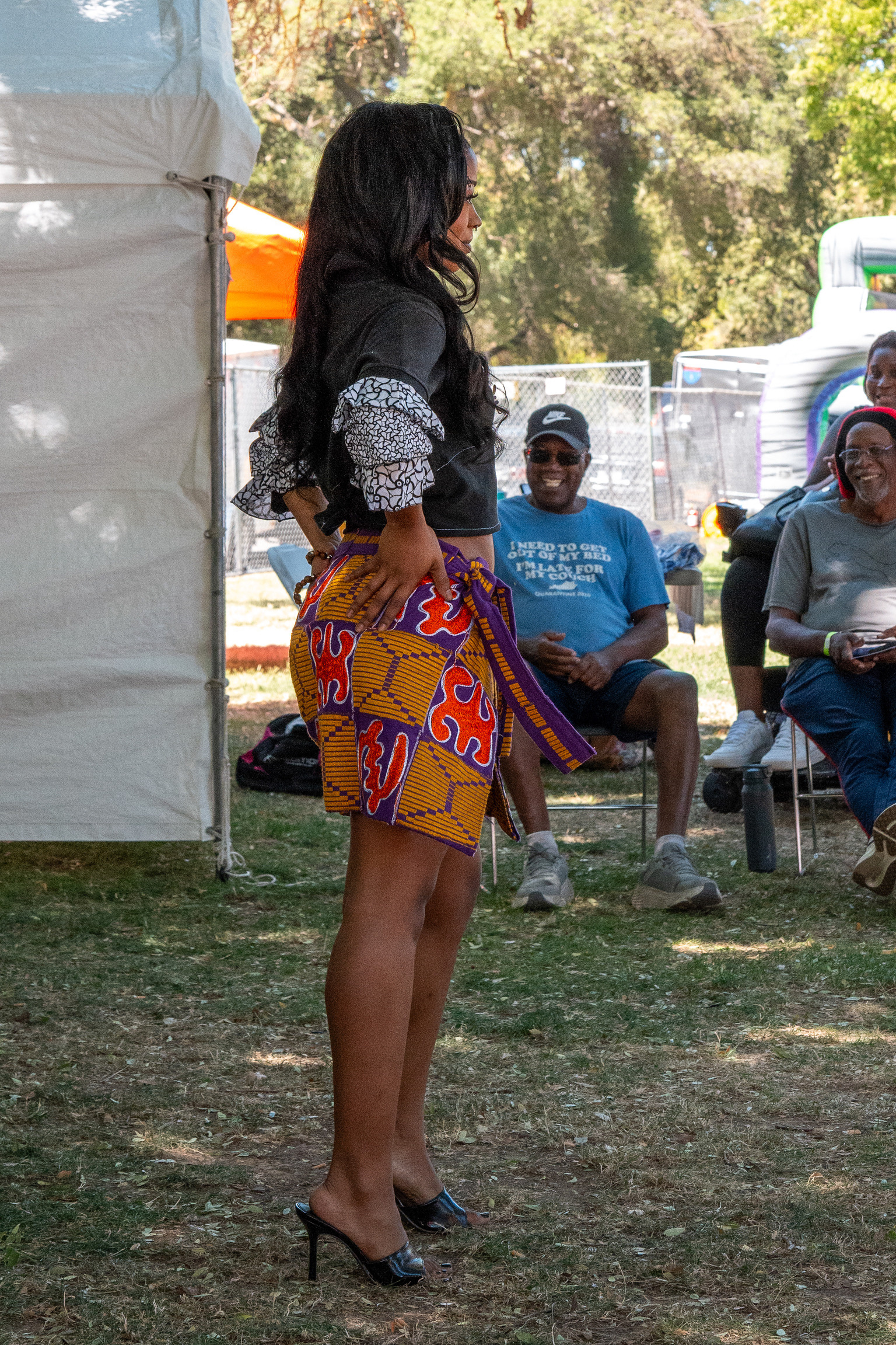 Problem: Original shirt needed crop for style. Solution: added hem to the shirt.