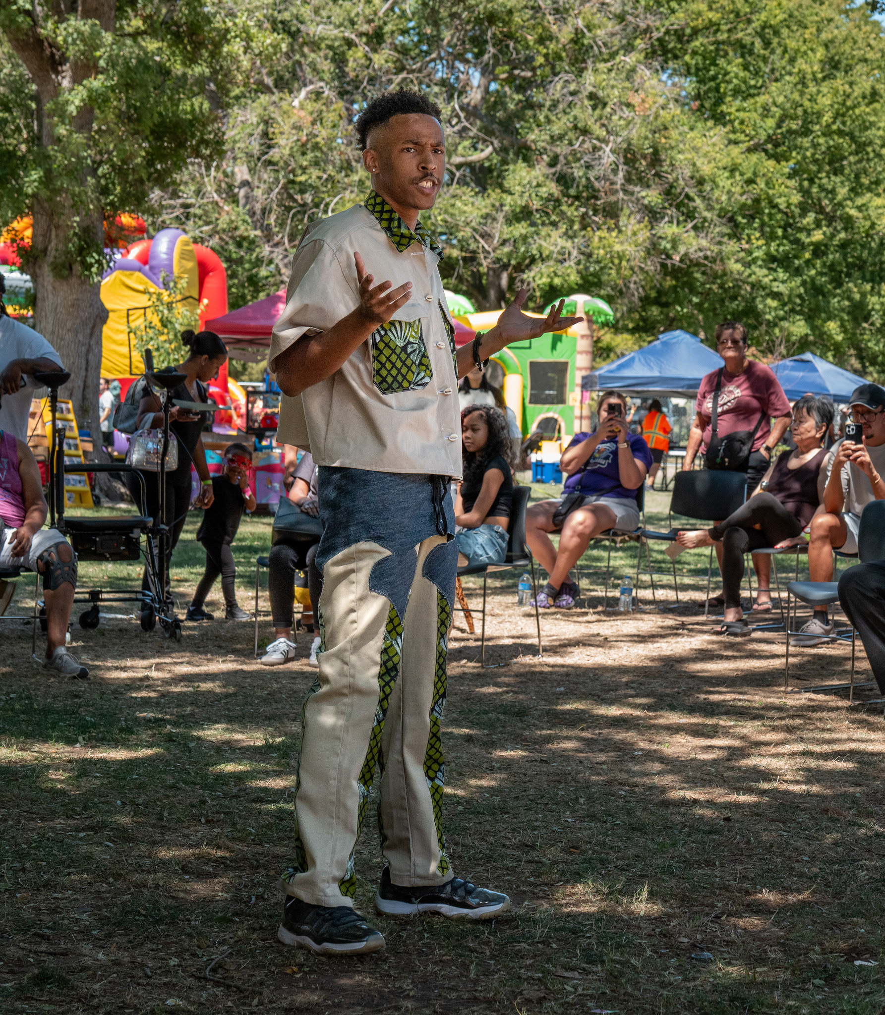 Problem: Use of calowrie shells as buttons. Solution: perfected ability to hand sew shank the edges and bottom of button or least about of movement. 