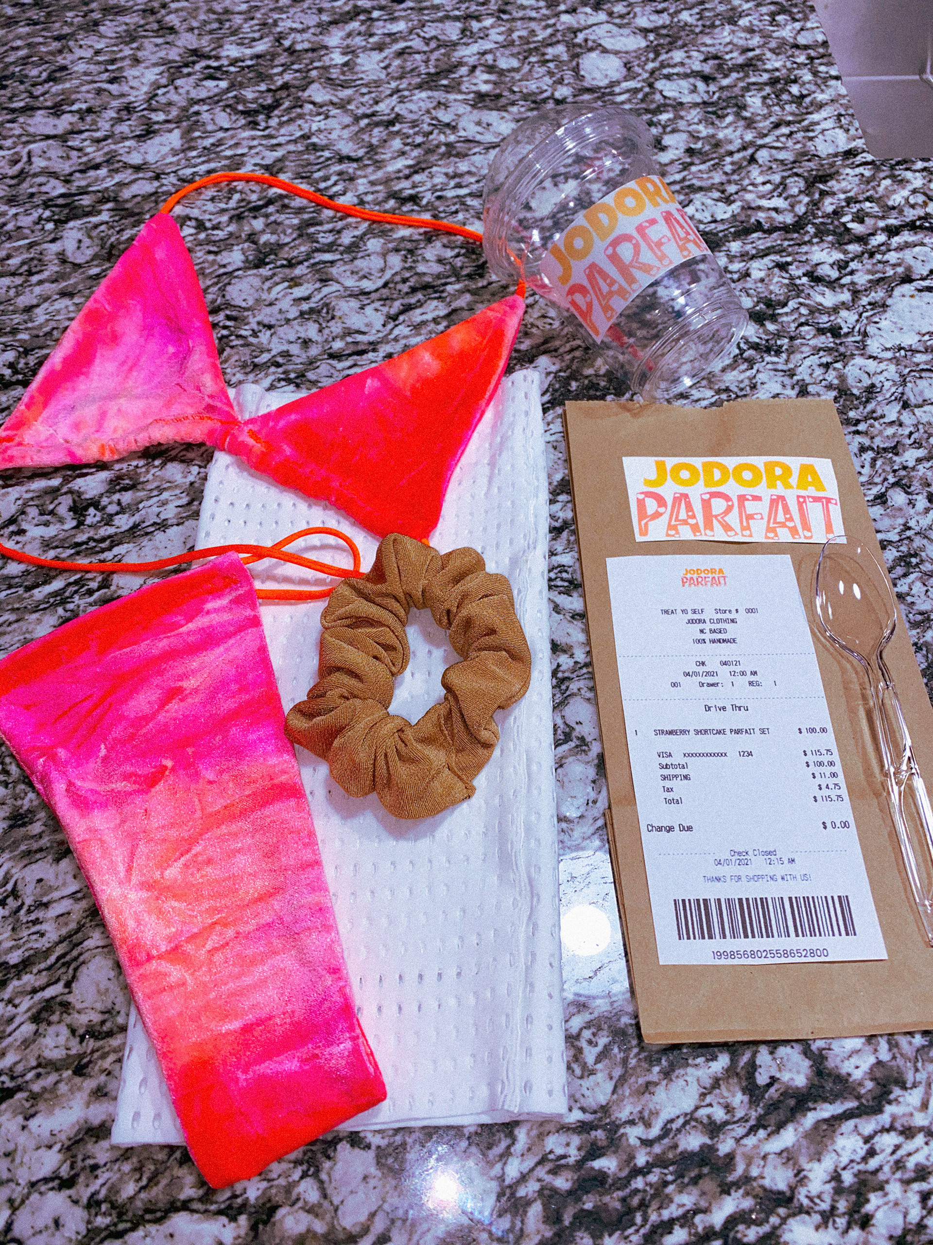 Parfait & packaging before assembled.