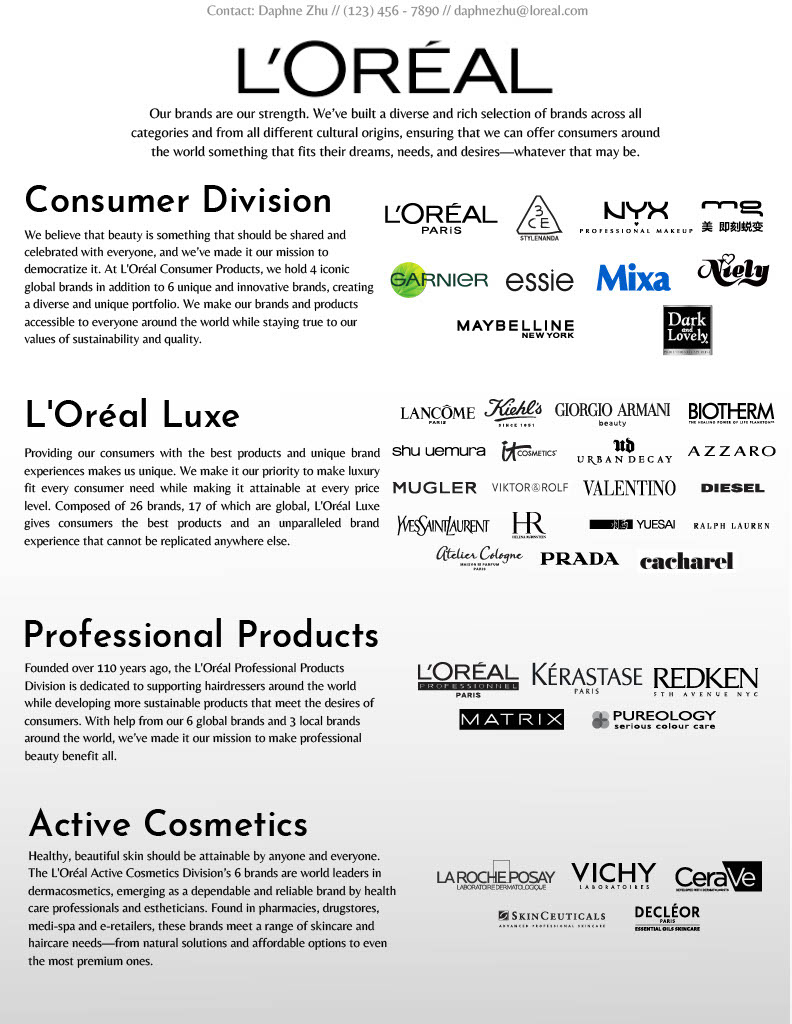 L'Oréal Fact Sheet 