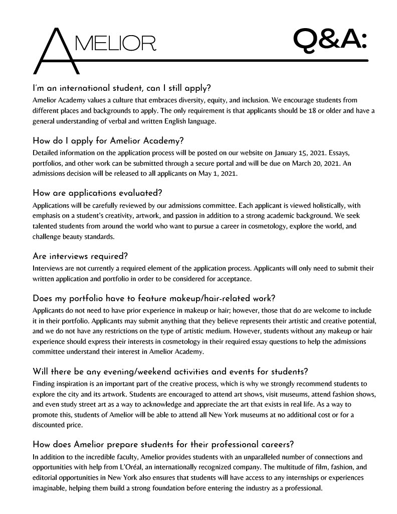Amelior Academy Q&A 