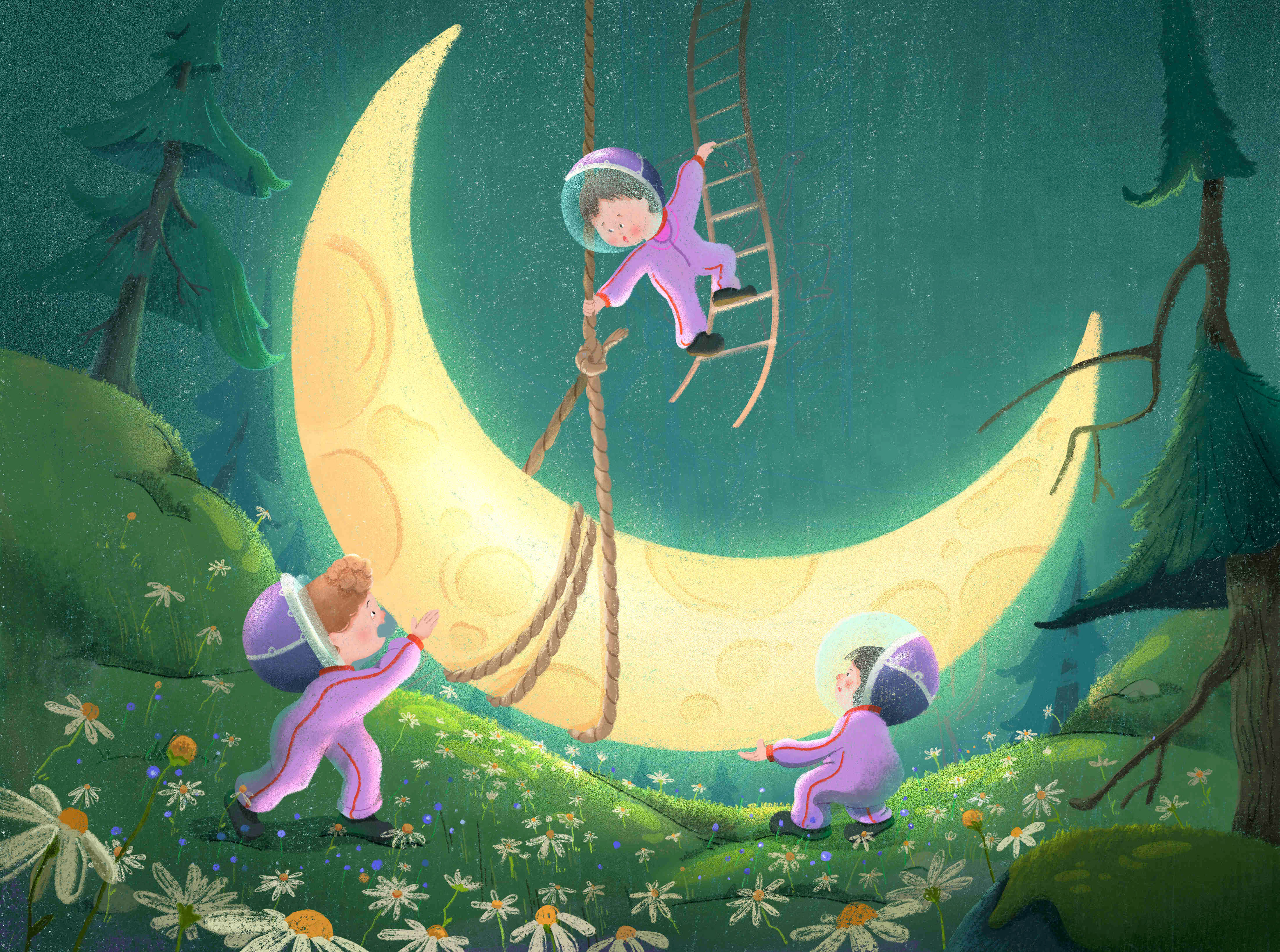 Moon rescue team