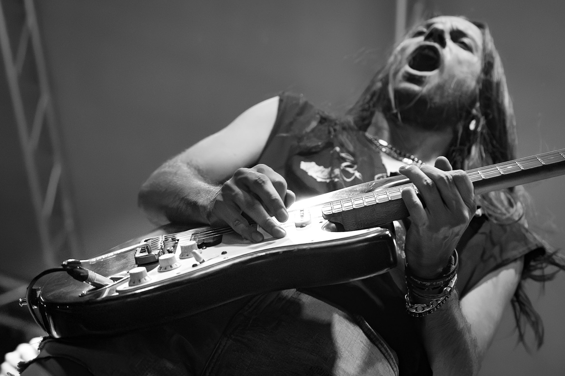 La band Bepi and the Prismas live in concerto.