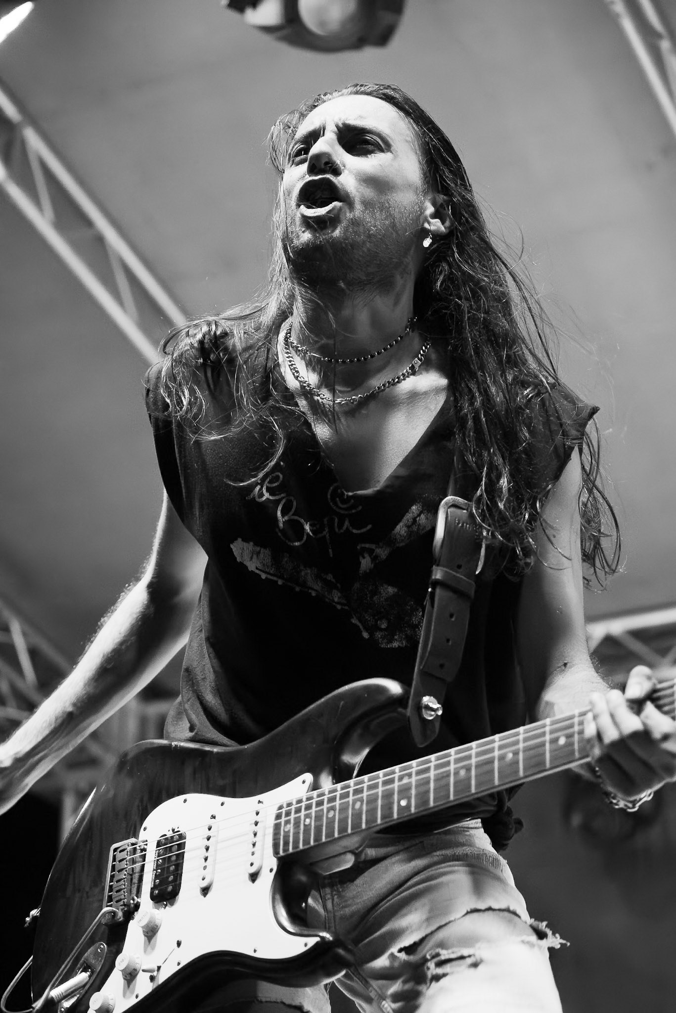 La band Bepi and the Prismas live in concerto.