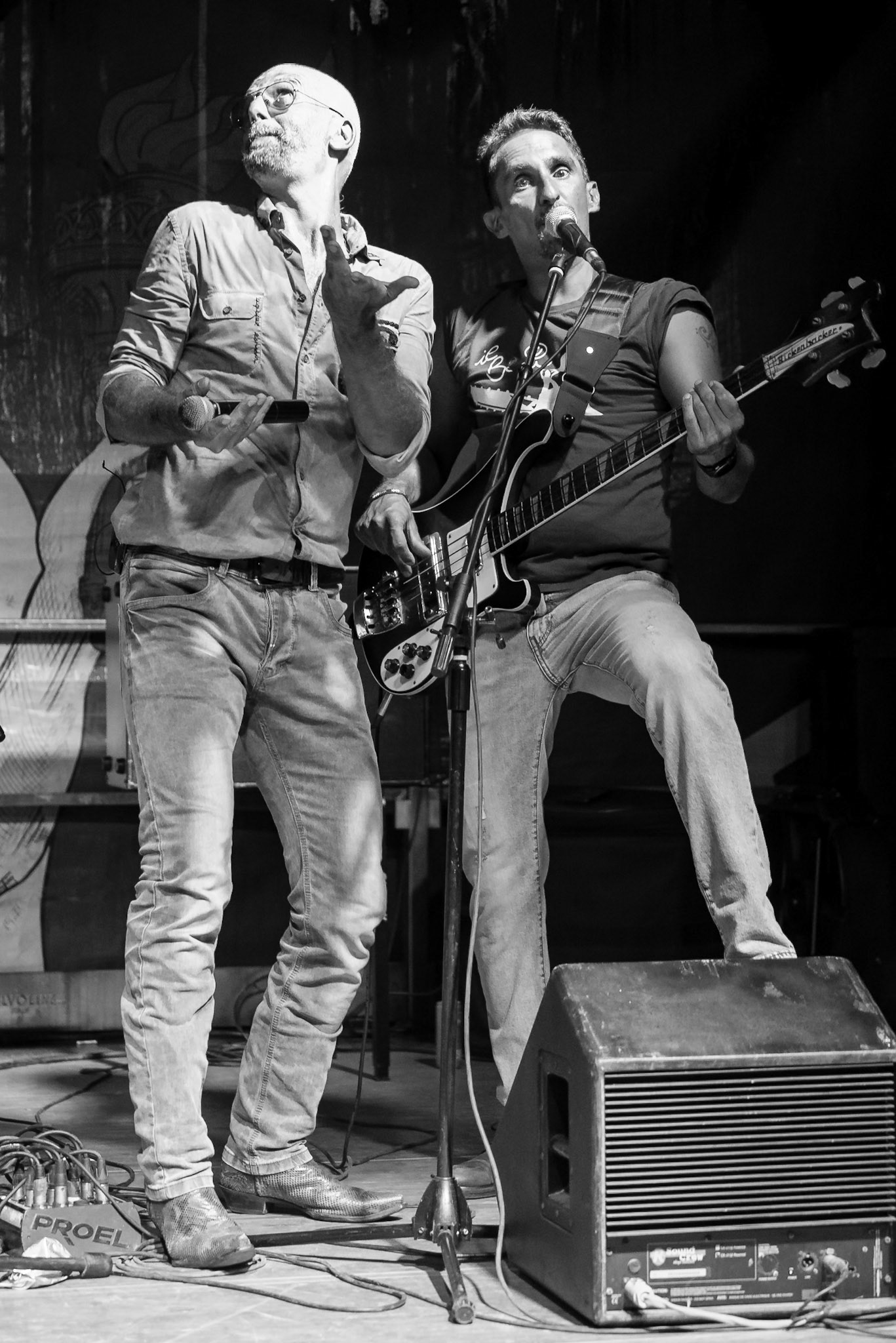 La band Bepi and the Prismas live in concerto.